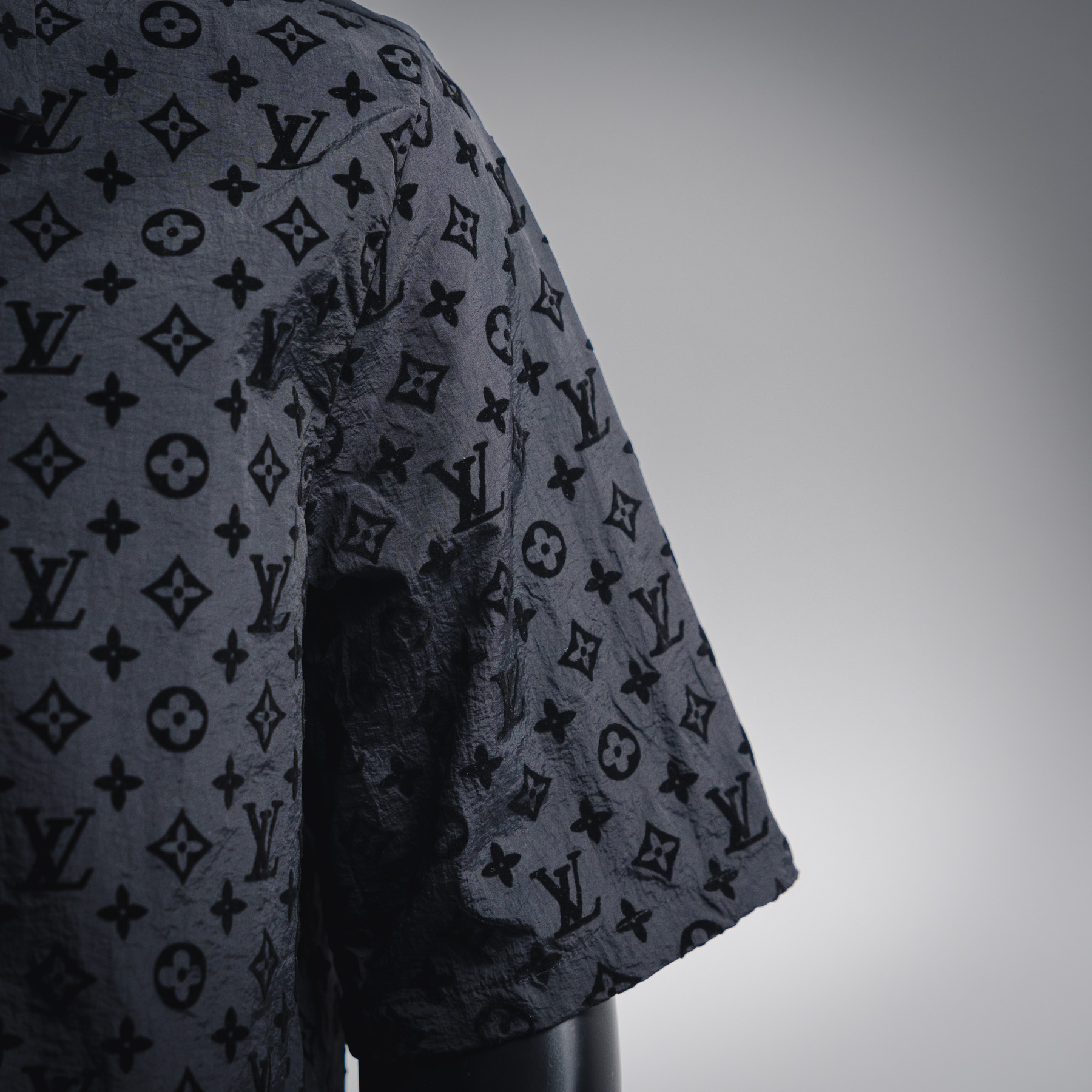 Louis Vuitton/路易威登 25ss 新款植绒满印提花衬衫短袖