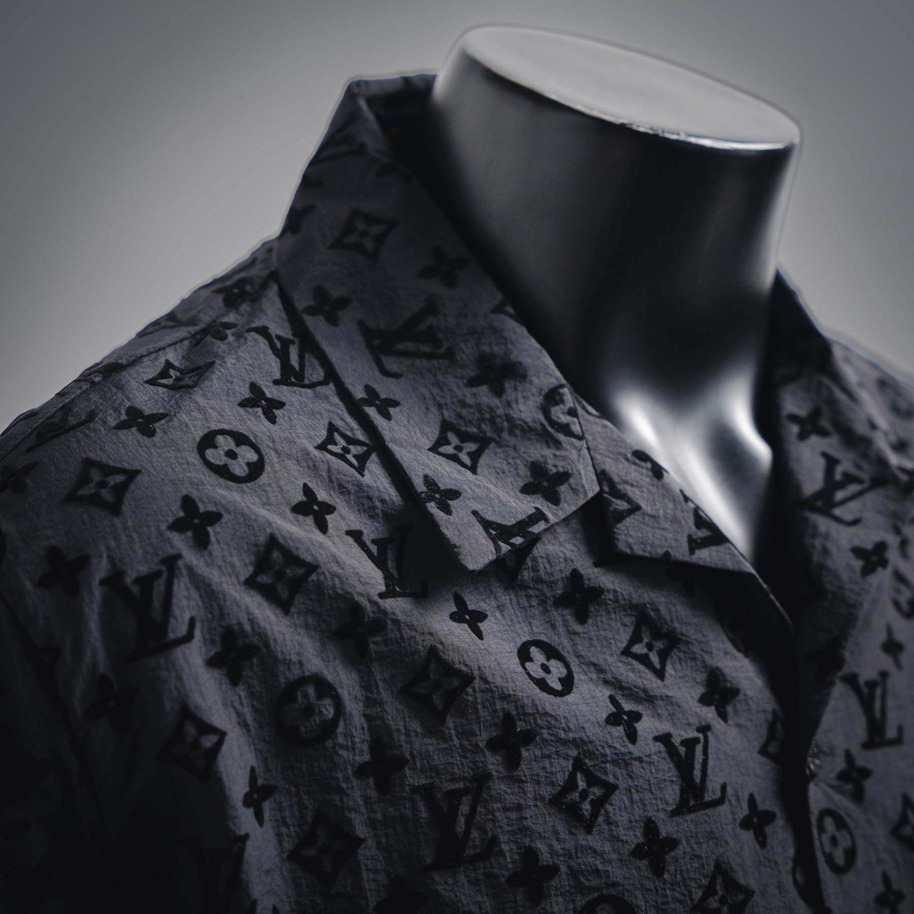 Louis Vuitton/路易威登 25ss 新款植绒满印提花衬衫短袖