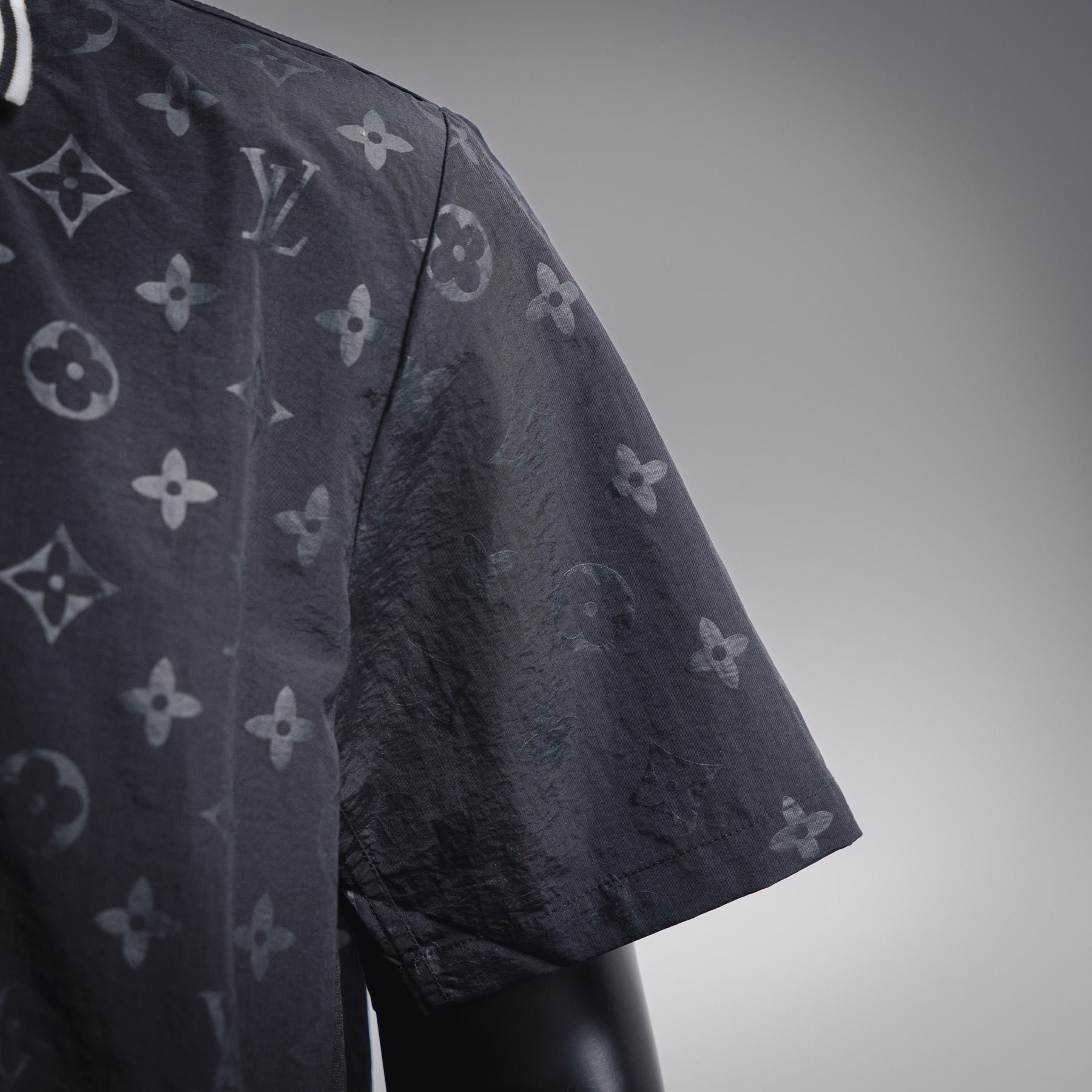 Louis Vuitton/路易威登2025新款 暗纹撞色领提花衬衫