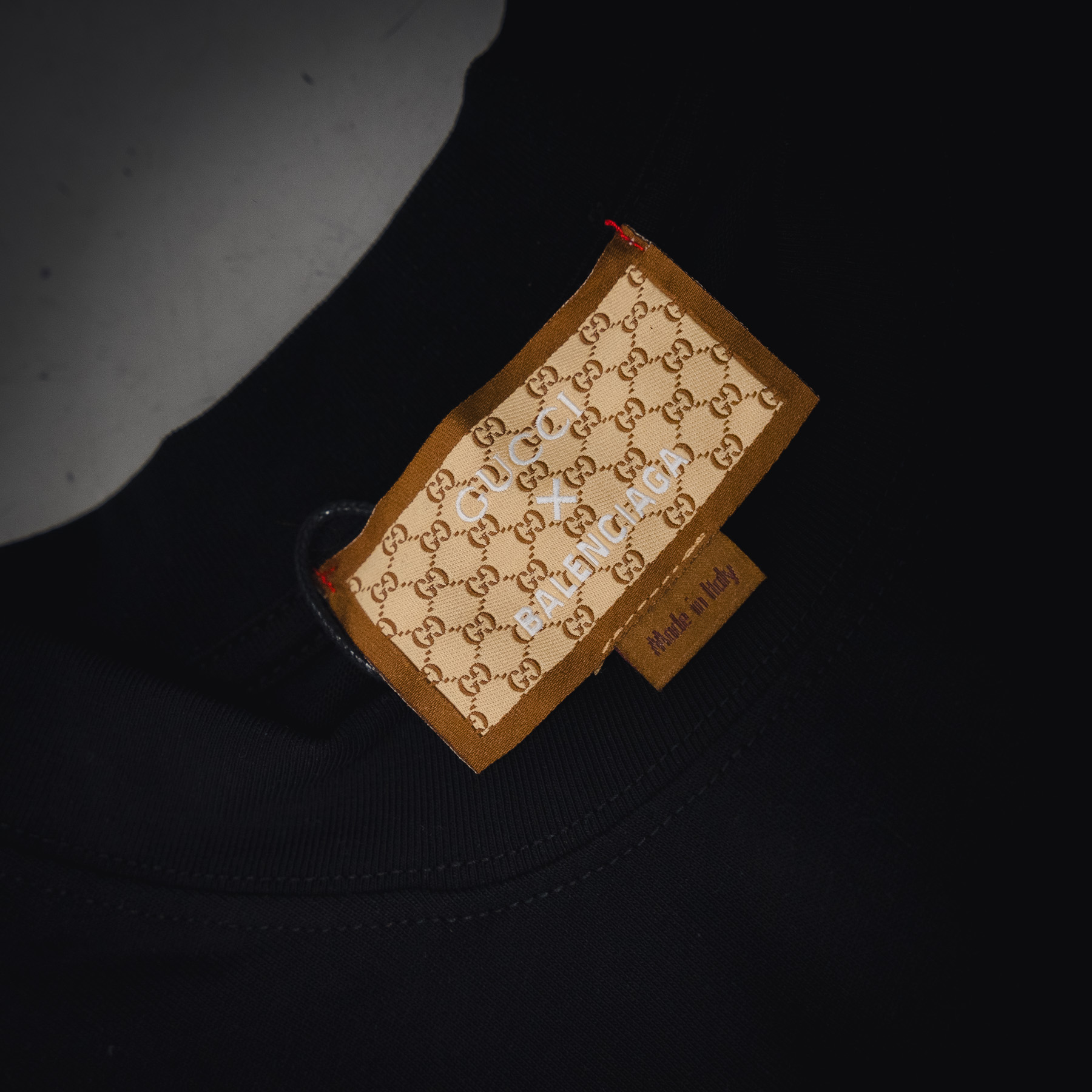 Gucci X Balenciaga古驰联名25ss蛇年限定短袖T恤 黑色 白色