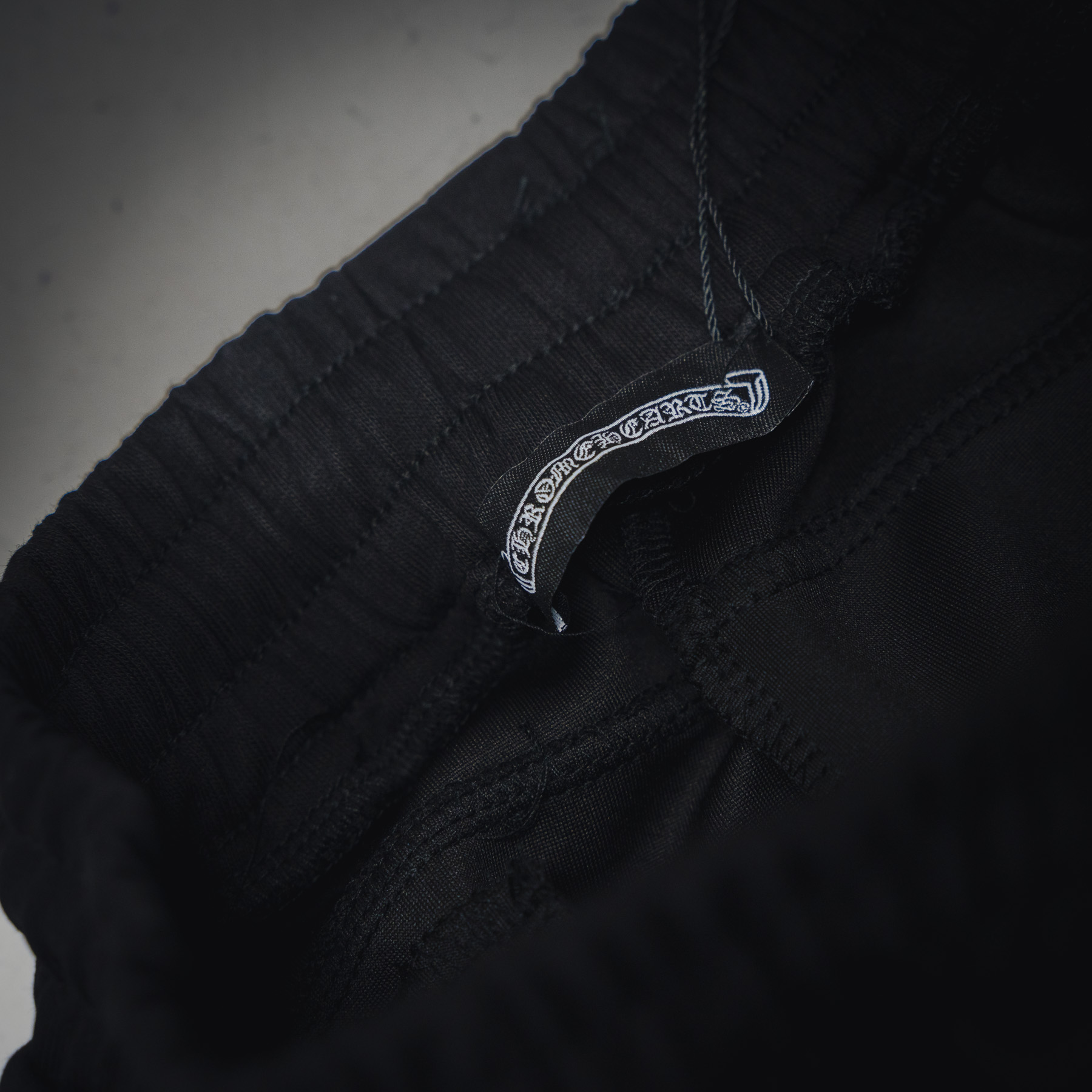 Chrome Hearts克罗心ch刺绣白标梵文短裤 手摇贴定制皮标梵文刺绣 黑色