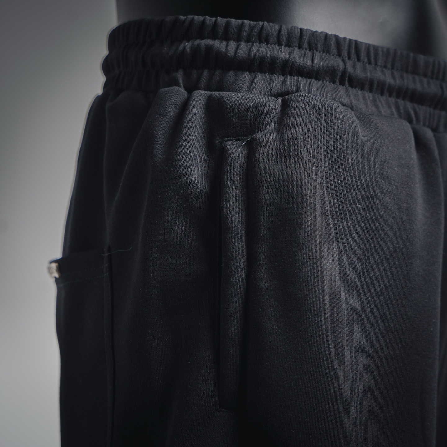 Chrome Hearts克罗心CH 25ss刺绣七彩皮标短裤 手摇贴定制皮标梵文刺绣黑色