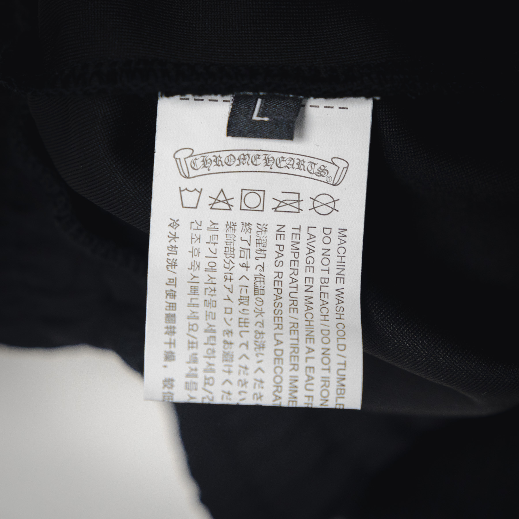 Chrome Hearts克罗心ch 25ss刺绣白标十字架短裤 黑色