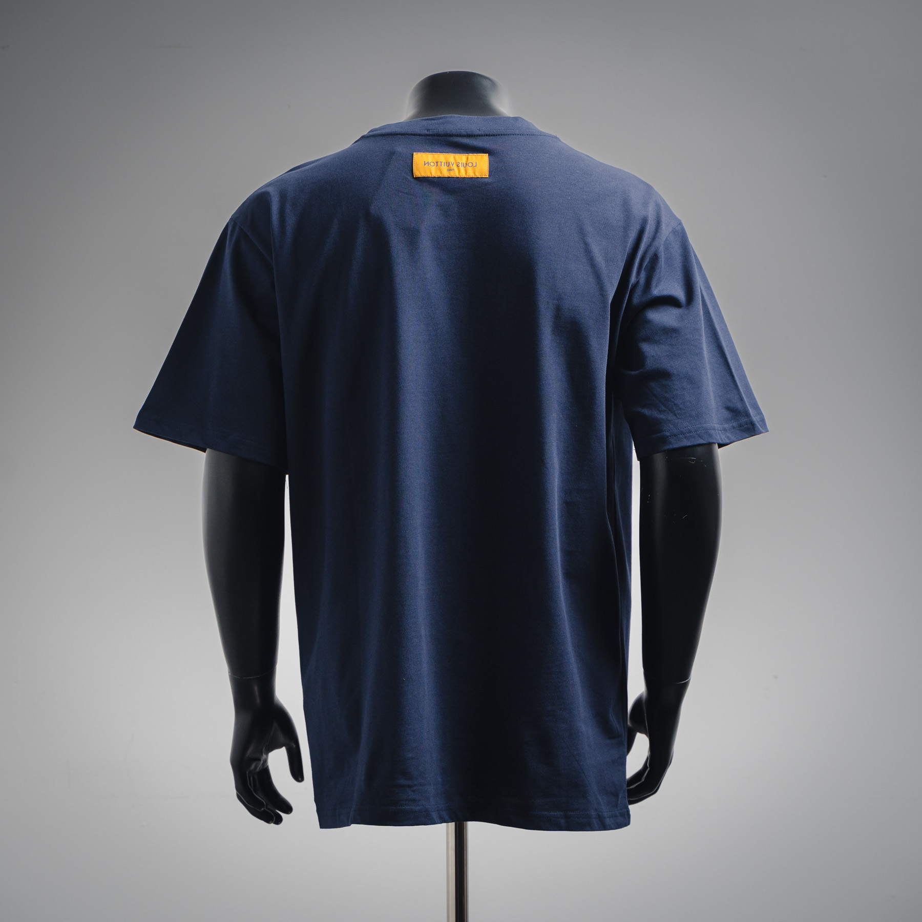 Louisviutton/路易威登 LV25ss黄色logo短袖T恤 爆款现货春夏短袖 藏蓝