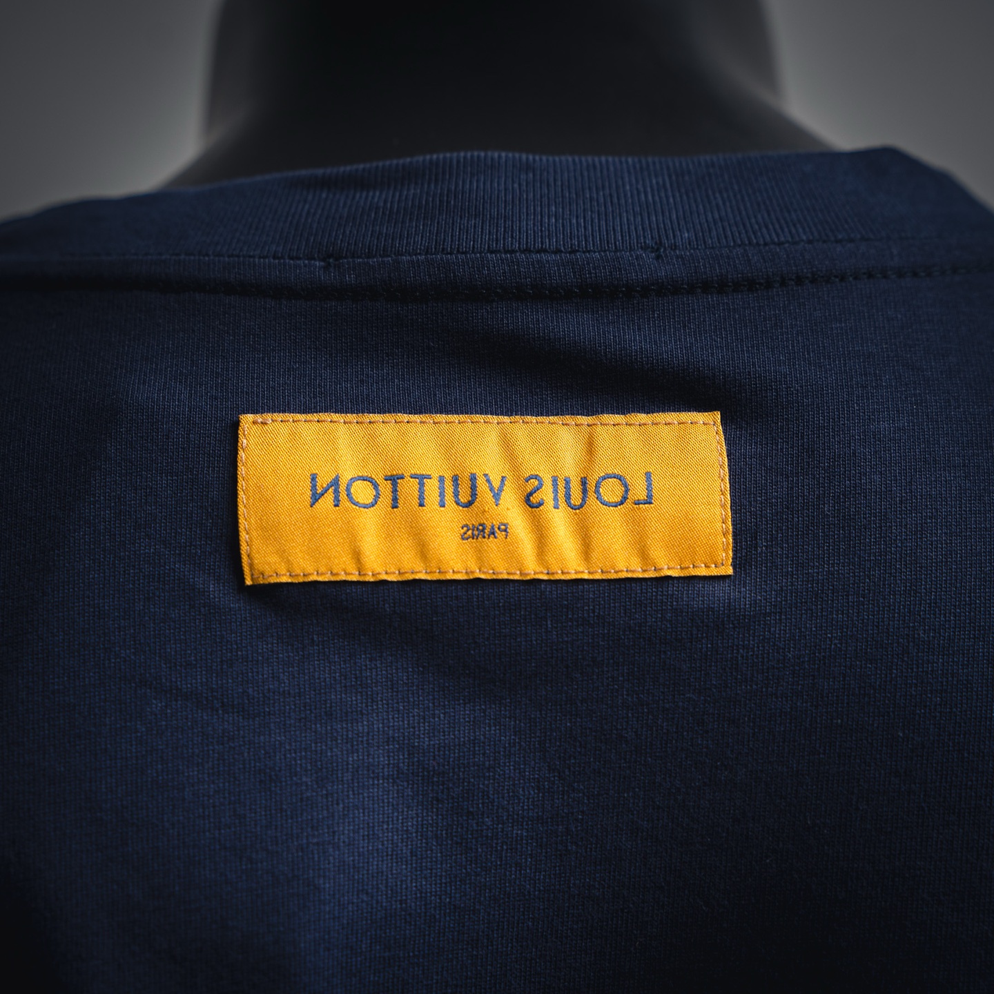 Louisviutton/路易威登 LV25ss黄色logo短袖T恤 爆款现货春夏短袖 藏蓝