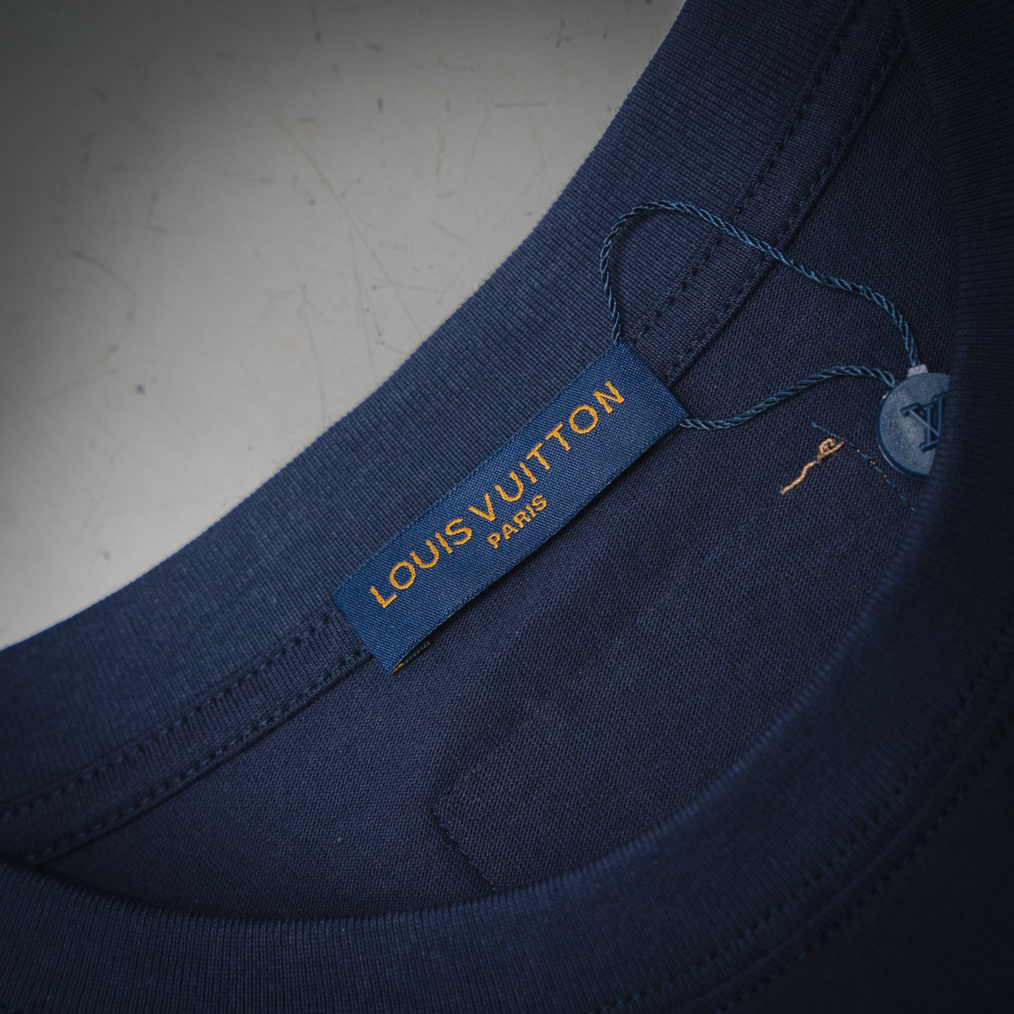 Louisviutton/路易威登 LV25ss黄色logo短袖T恤 爆款现货春夏短袖 藏蓝