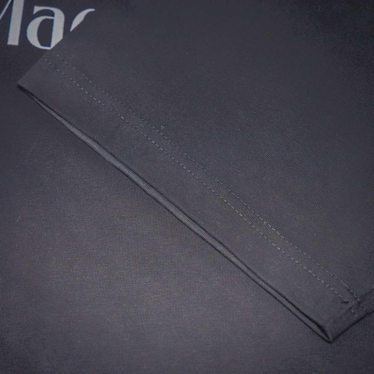 MaisonMargiela/马吉拉 25ss 字母数字粉色6印花短袖T恤 黑色