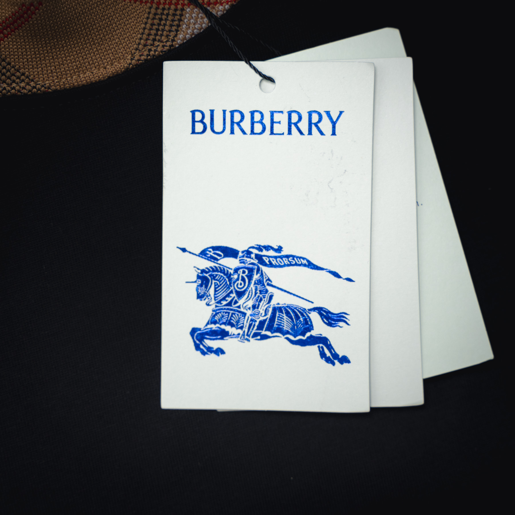 Burberry/巴宝莉 25ss 格纹领拼接短袖 BURBERRY新款圆领 T恤衫