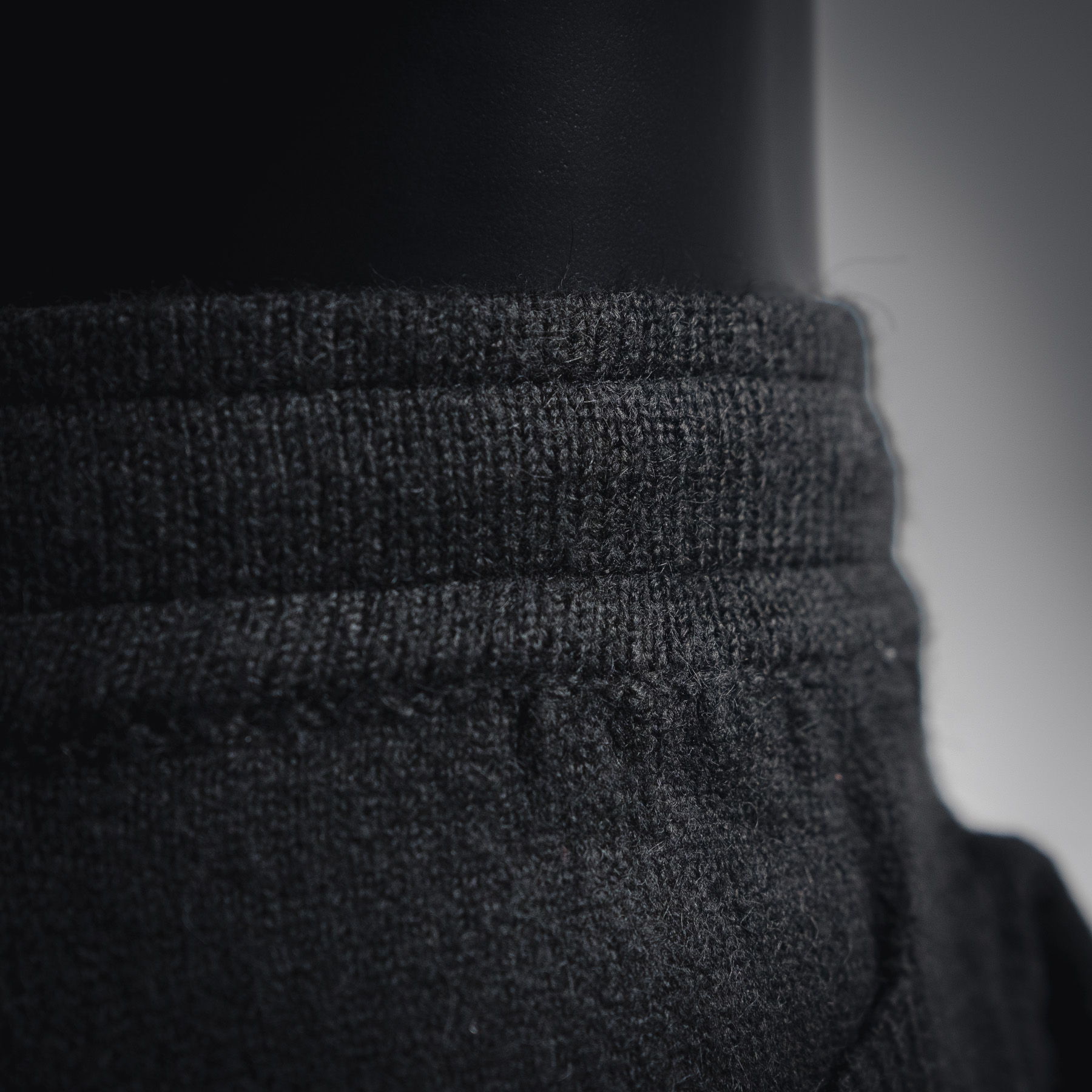 Cole buxton 新款字母标语提花毛线抽绳羊毛短裤 白级绒羊毛裤