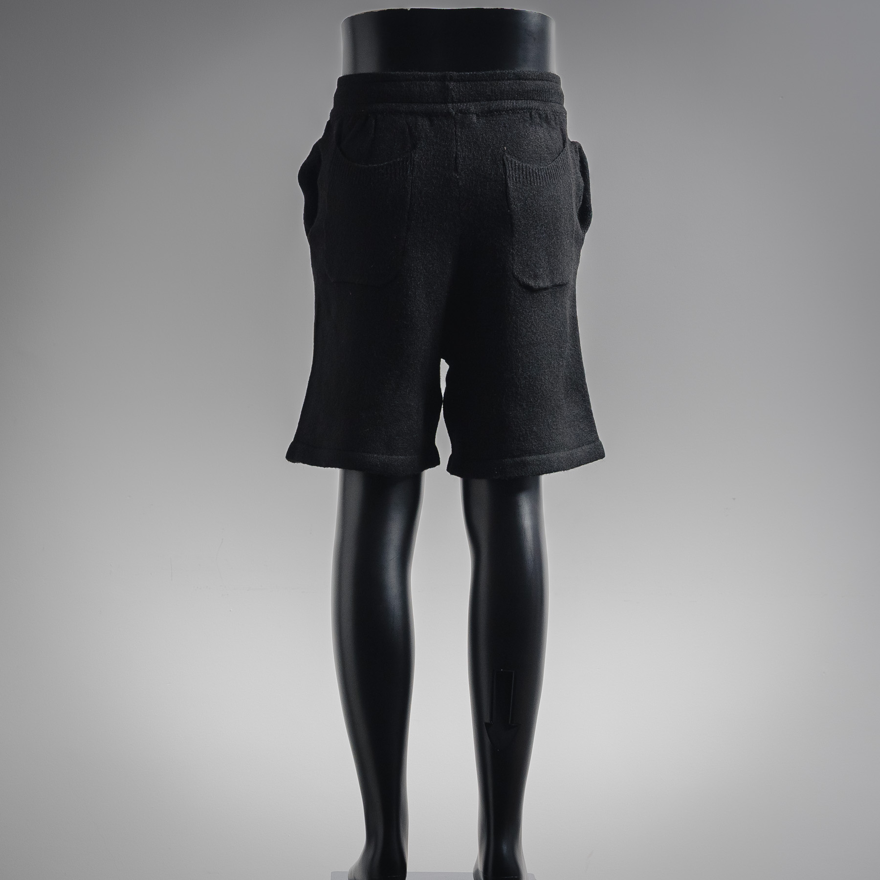 Cole buxton 新款字母标语提花毛线抽绳羊毛短裤 白级绒羊毛裤