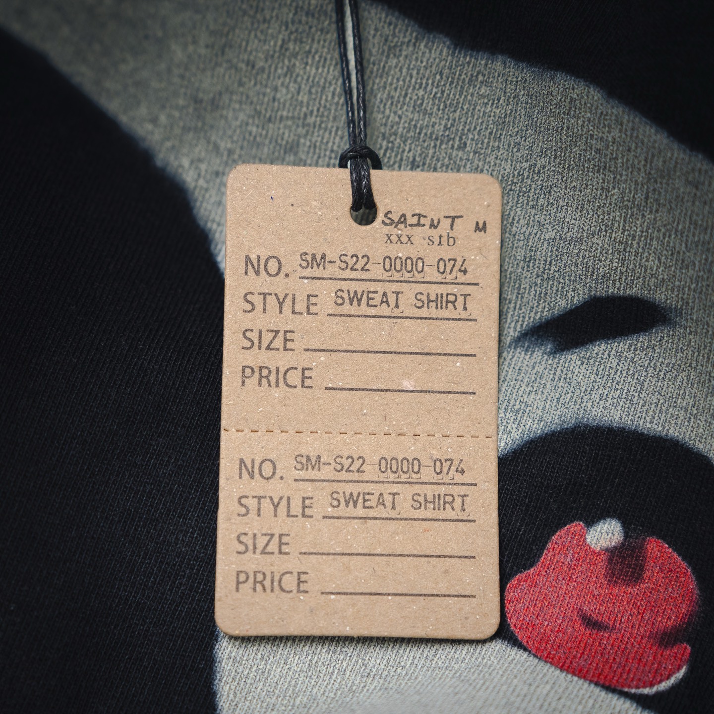 SAINT Mxxxxxx红眼人脸复古vintage做旧短袖T恤