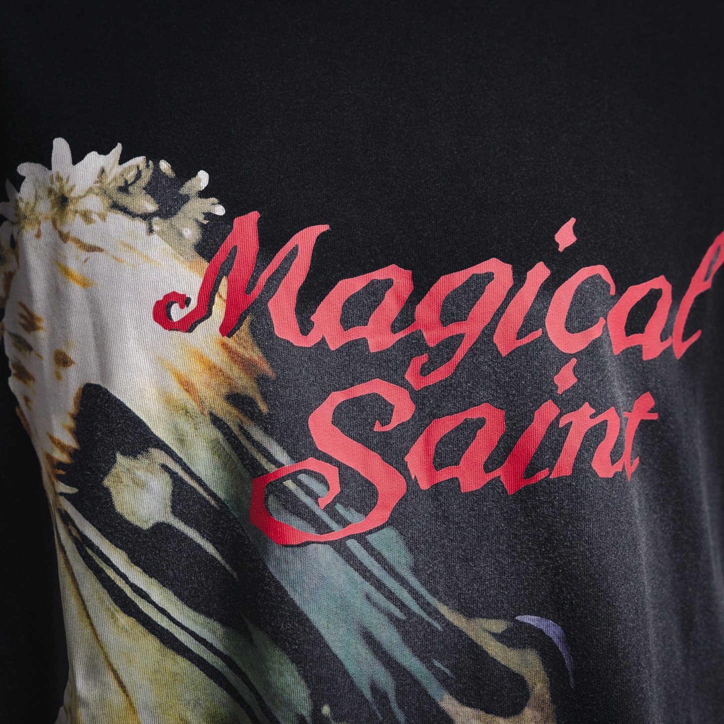 SAINT MXXXXXX抽象幽灵复古vintage水洗做旧短袖T恤