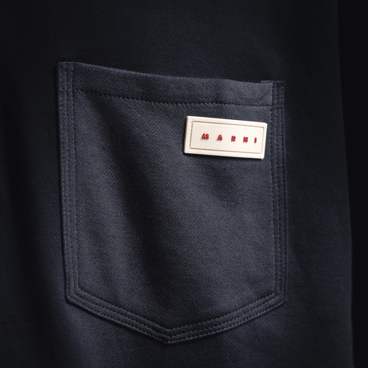 Marni 玛尼双口袋拉链POLO短袖T恤