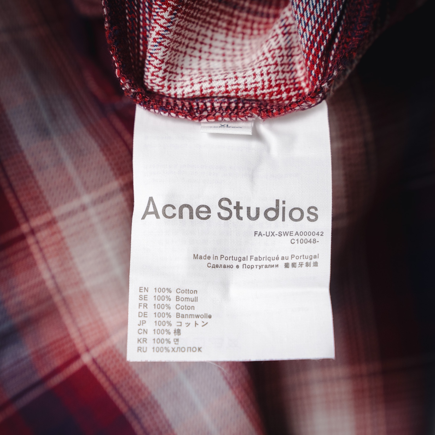 Acne Studios 25ss 红白格短裤