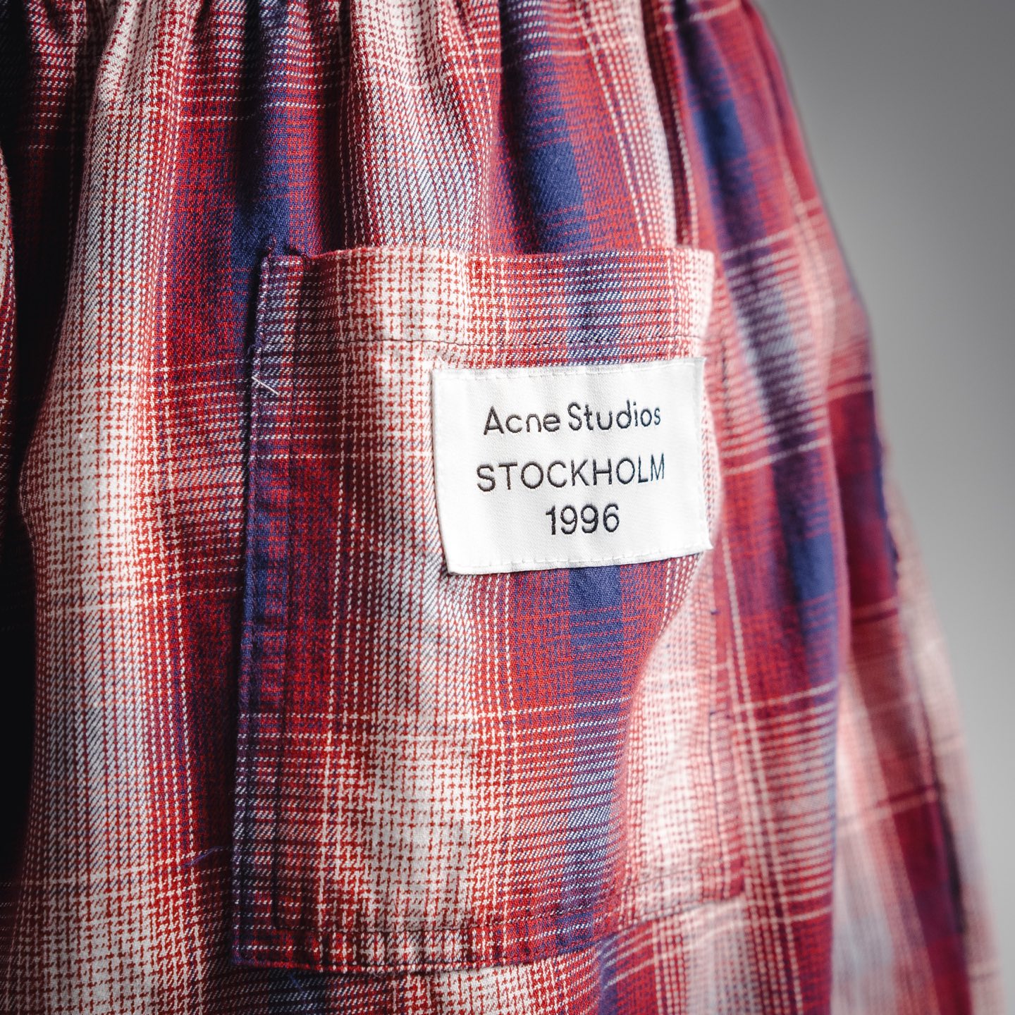 Acne Studios 25ss 红白格短裤