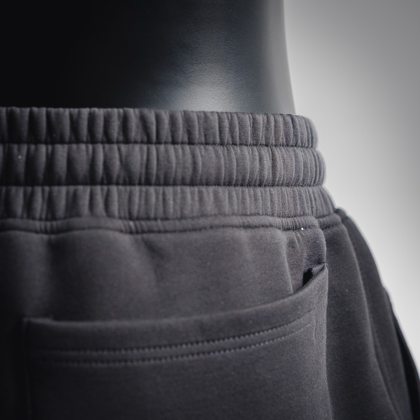 ANDEND韩小众太空棉立体过膝七分廓形卫裤