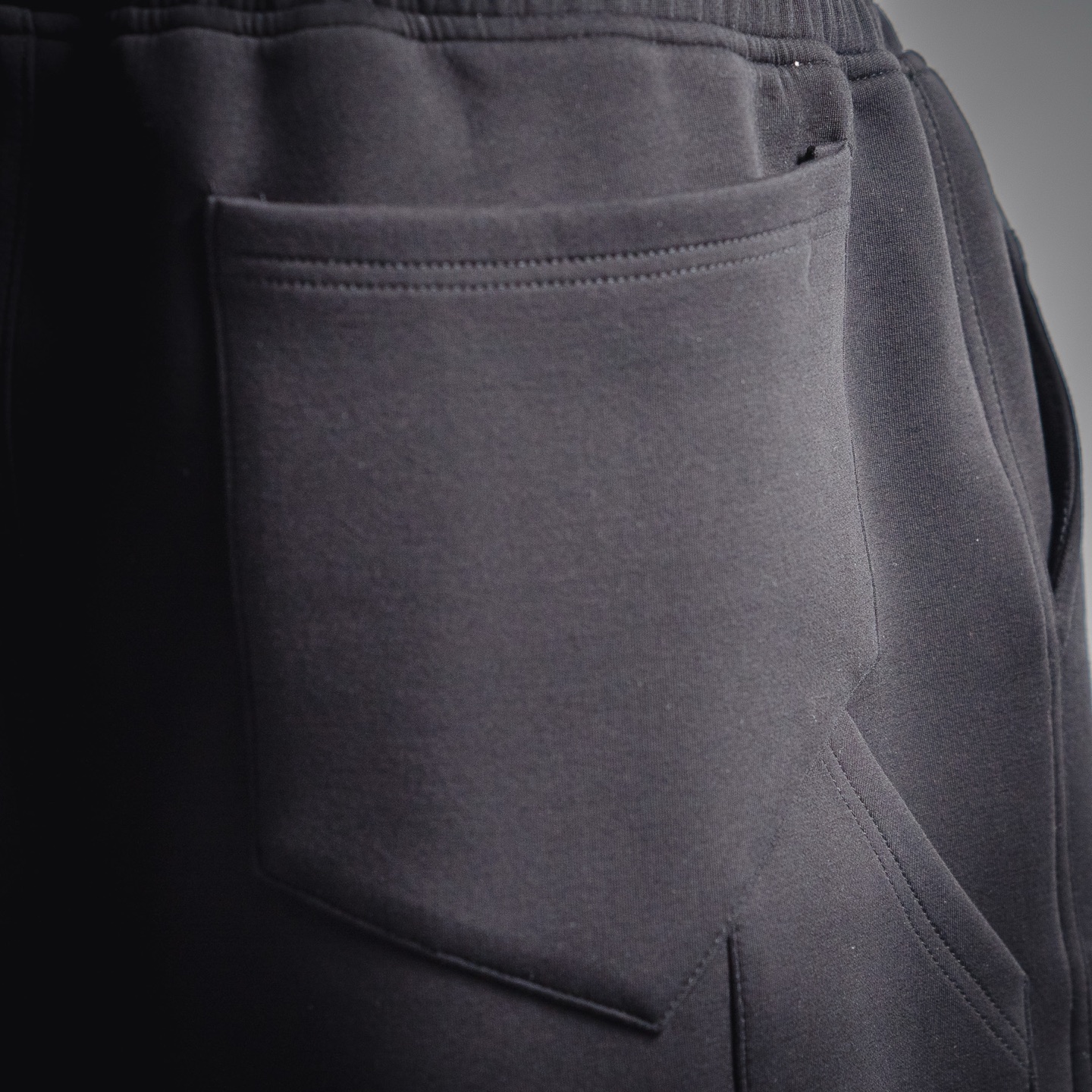 ANDEND韩小众太空棉立体过膝七分廓形卫裤