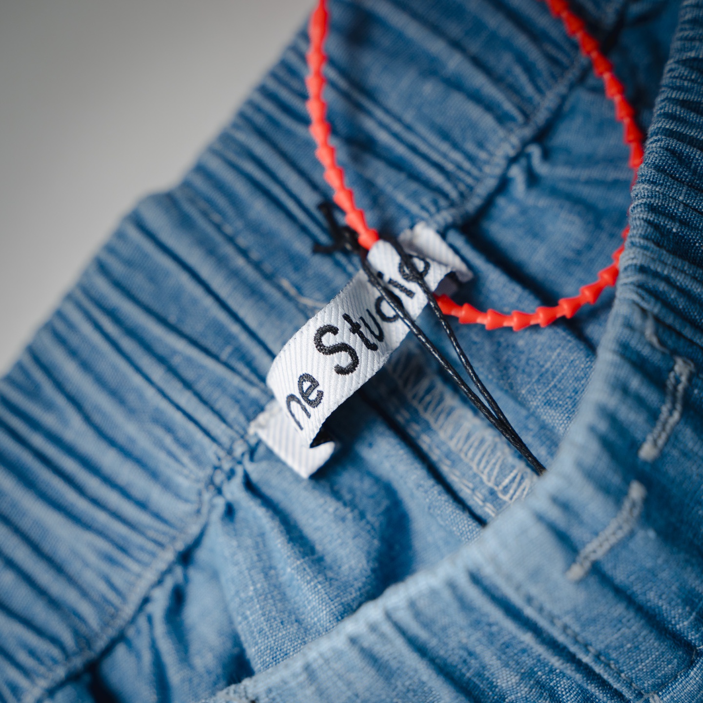 Acne Studios 25ss AC做旧字母LOGO牛仔短裤 洗水蓝