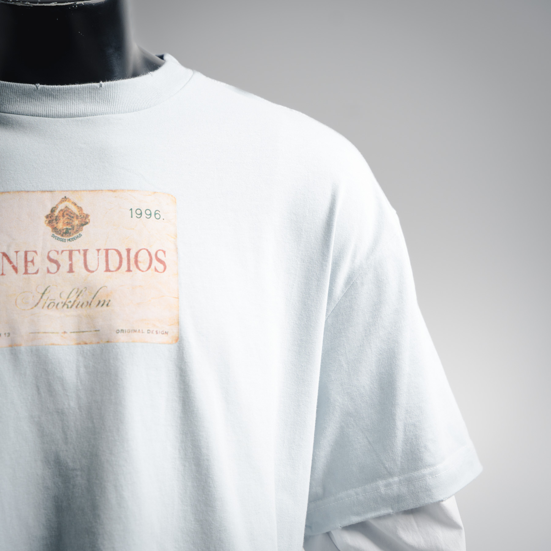 Acne Studios 25ss AC 做旧磨烂假两件字母印花长袖T恤