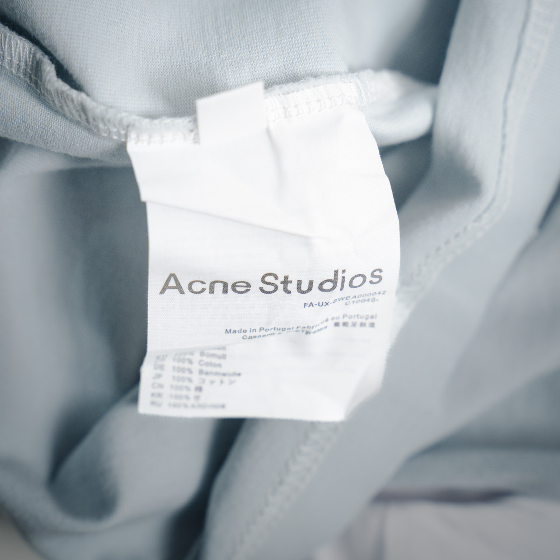 Acne Studios 25ss AC 做旧磨烂假两件字母印花长袖T恤