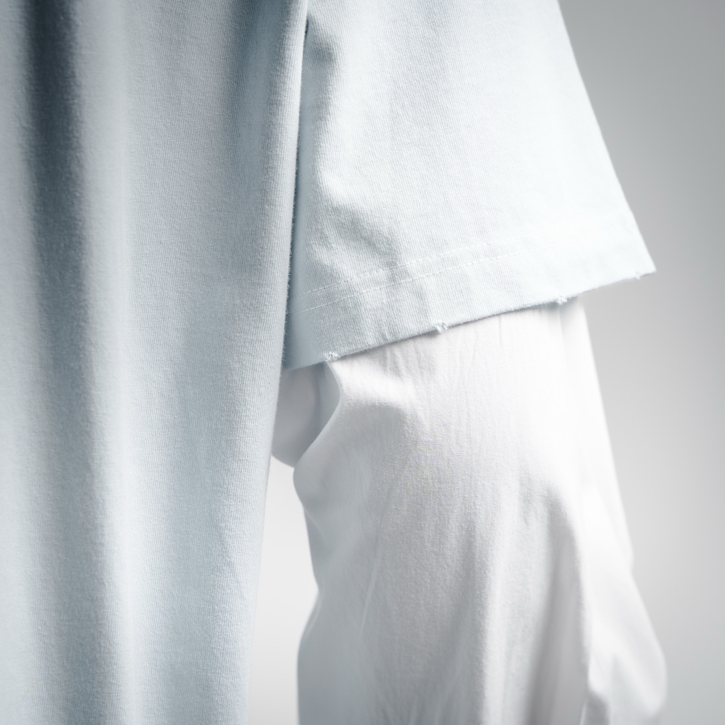 Acne Studios 25ss AC 做旧磨烂假两件字母印花长袖T恤