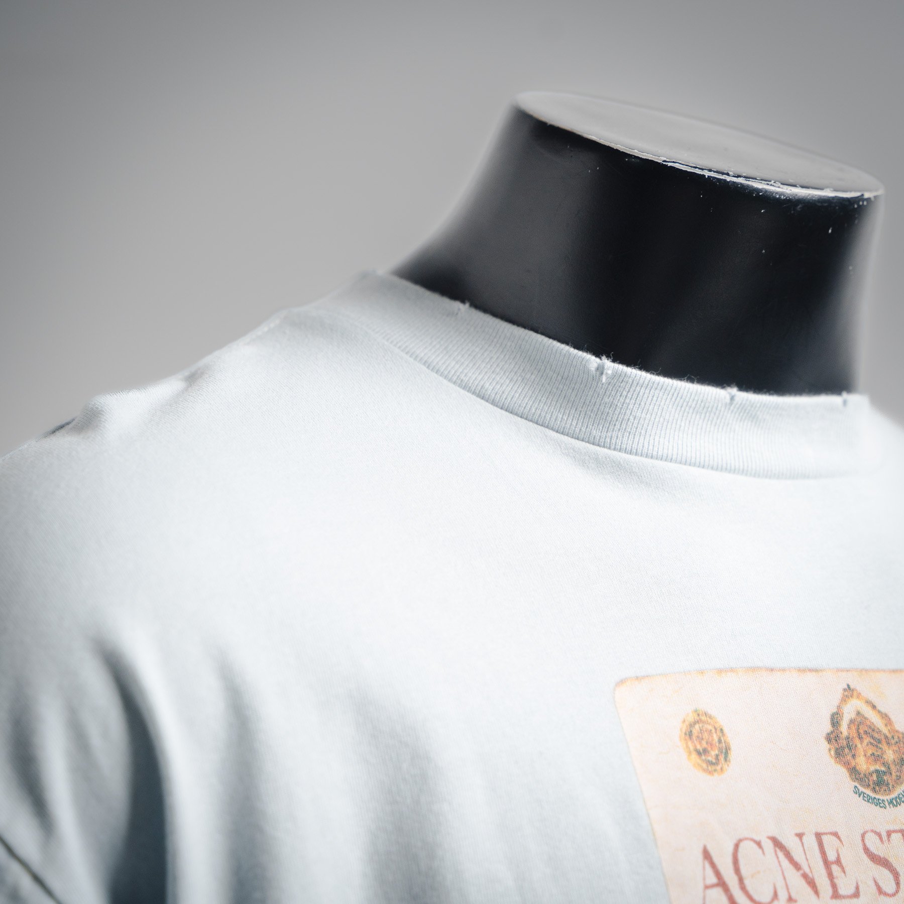 Acne Studios 25ss AC 做旧磨烂假两件字母印花长袖T恤