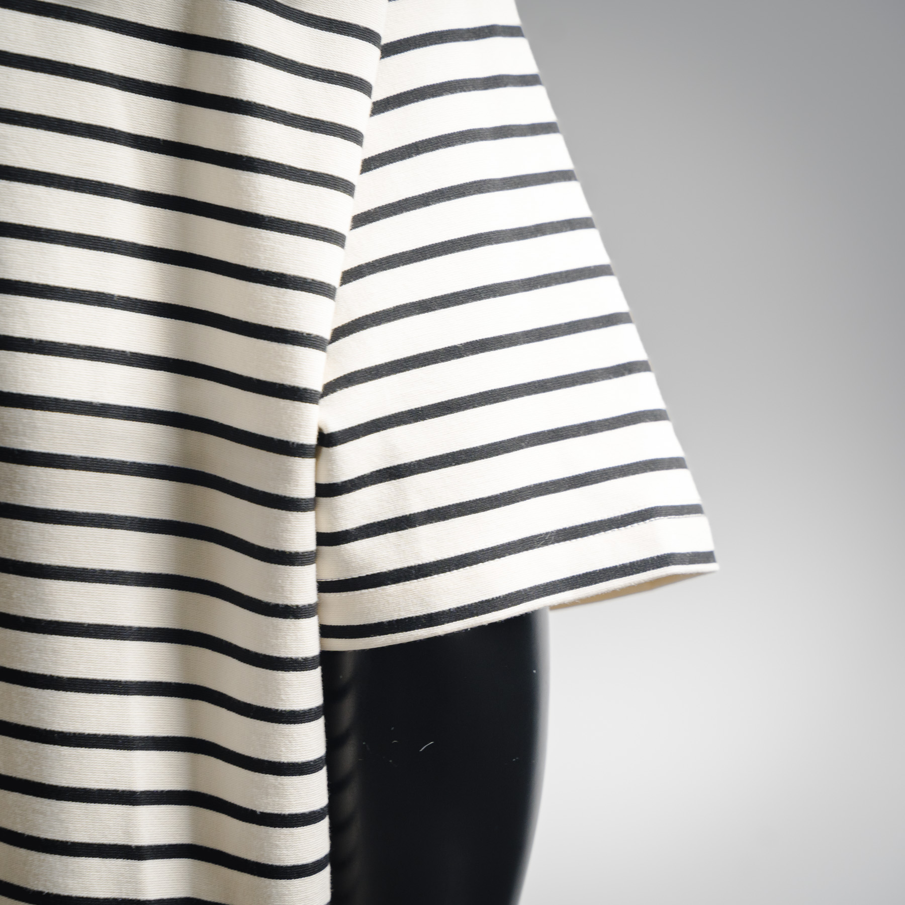 JIL SANDER 21ss极简主义字母贴布徽标条纹短袖T恤 杏