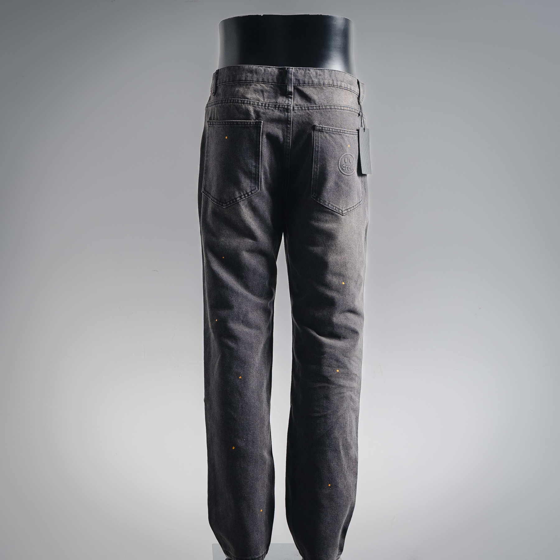 Drew house比伯同款笑脸高街破洞水洗泼墨牛仔裤 黑-High Quatity Cheap Brand wholesale wholesaler seller Clothes Bags handbags Sneakers Top Fashion Clothing Shoes from China Factory Chinese suppliers best Quality Beautiful Price Drew house比伯同款笑脸高街破洞水洗泼墨牛仔裤 黑