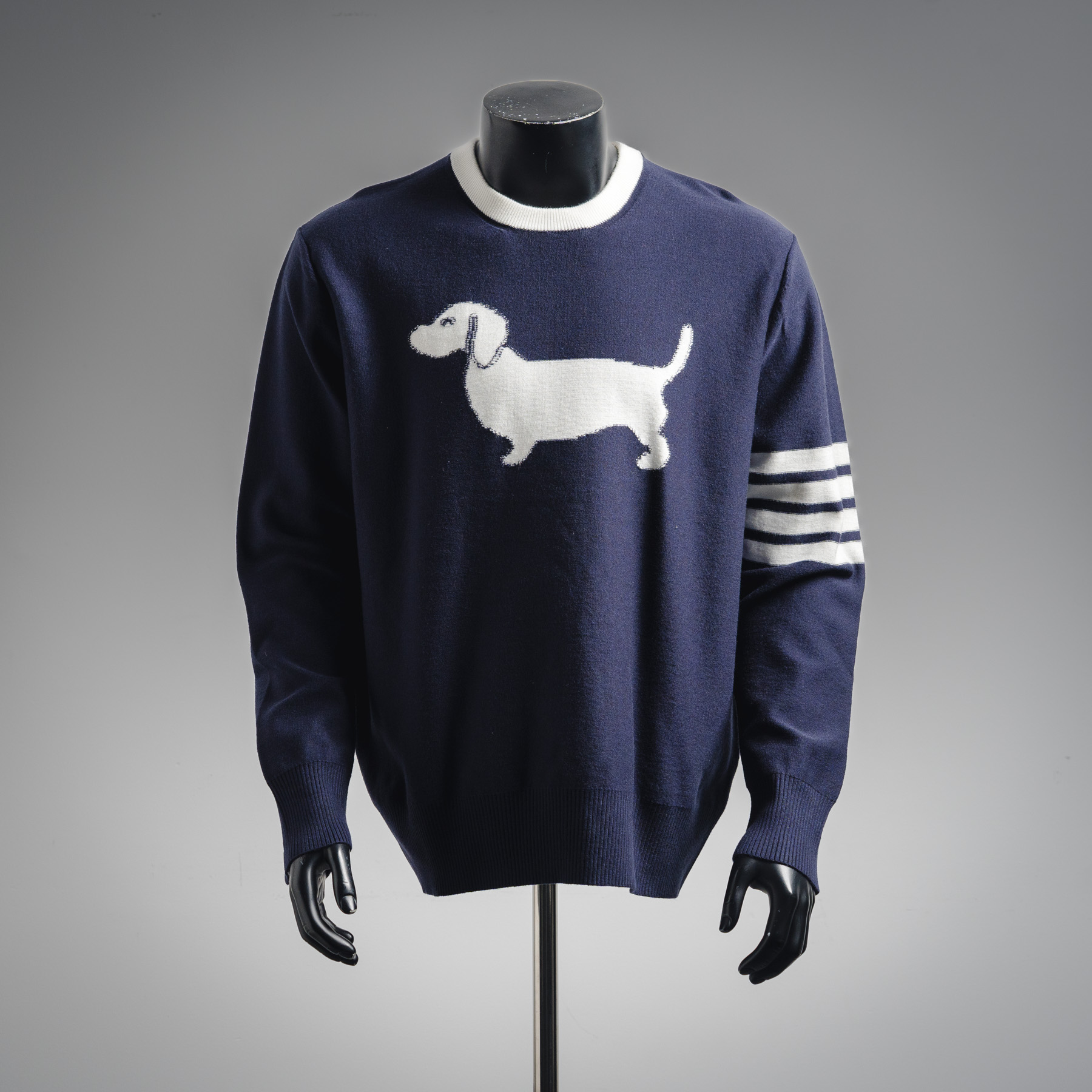THOM BROWNE汤姆·布朗 TB 25ss动物圆小狗领套头长袖针织衫毛衣蓝色 灰色 白色-Chinese UA Cheap High Quatity Brand Clothes Bags handbags Sneakers wholesale wholesaler seller from China Factory suppliers Fashion Clothing Shoes best Quality Beautiful Price THOM BROWNE汤姆·布朗 TB 25ss动物圆小狗领套头长袖针织衫毛衣蓝色 灰色 白色