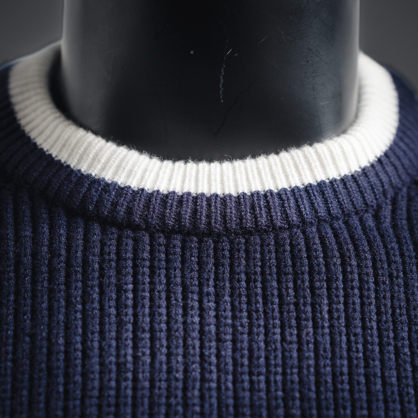 ThomBrowne TB新季23Ss四条纹拼色套头长袖圆领毛衣