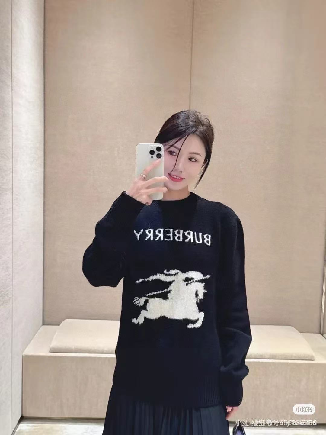 Burberry巴宝莉BBR 25ss马术骑士徽标圆领针织毛衣 上身集合