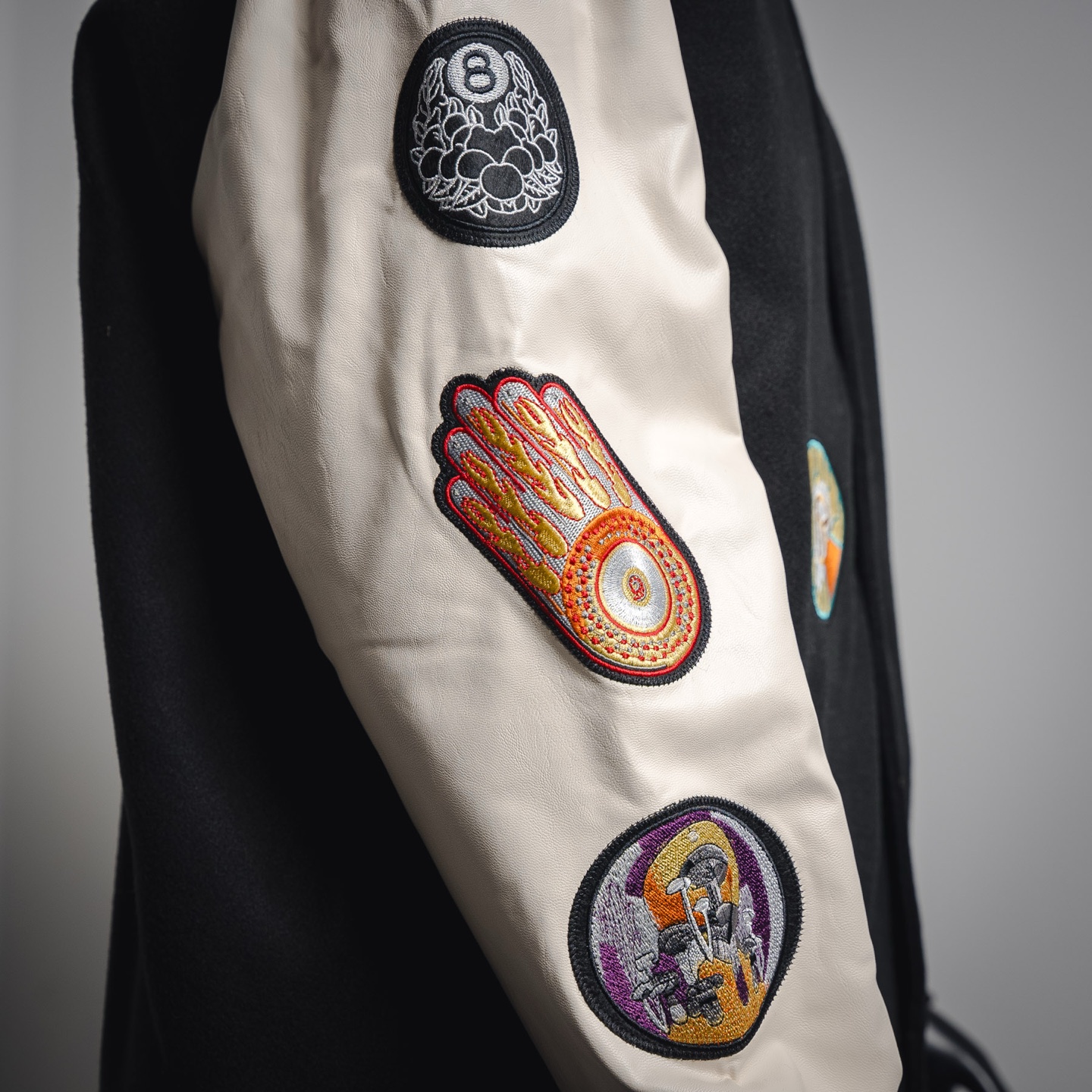 斯图西 Dries Van Noten x Stussy 22FW联名款 夹棉棒球服外套
