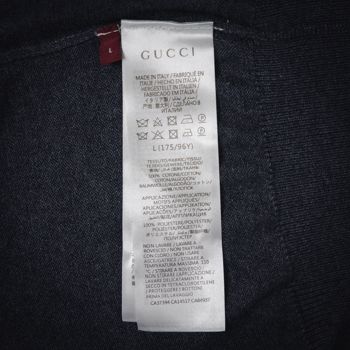 Gucci古驰 25fw 撞色边饰字母口袋翻领针织毛衣