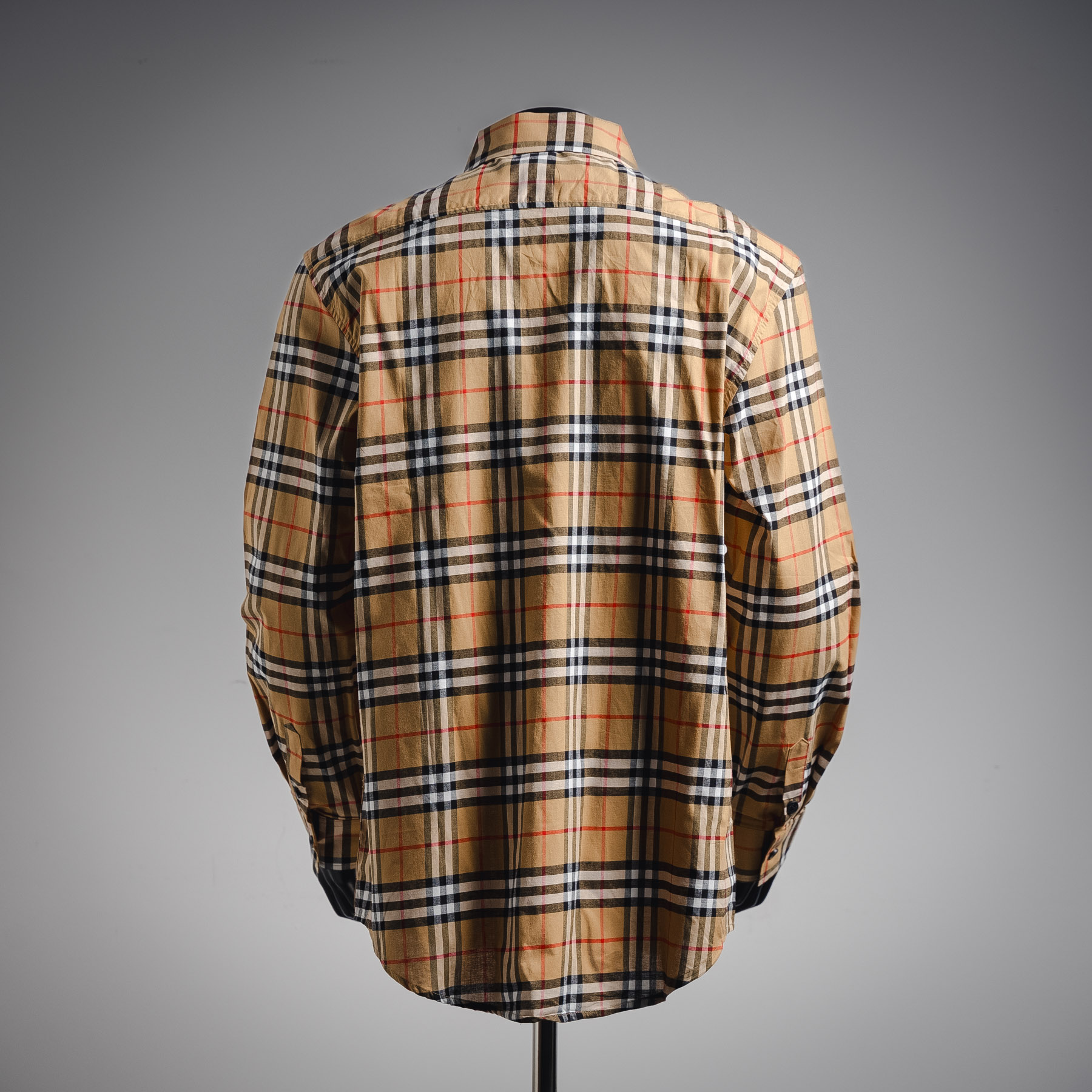Burberry/巴宝莉BBR 25ss经典款霓虹彩虹条长袖衬衫
