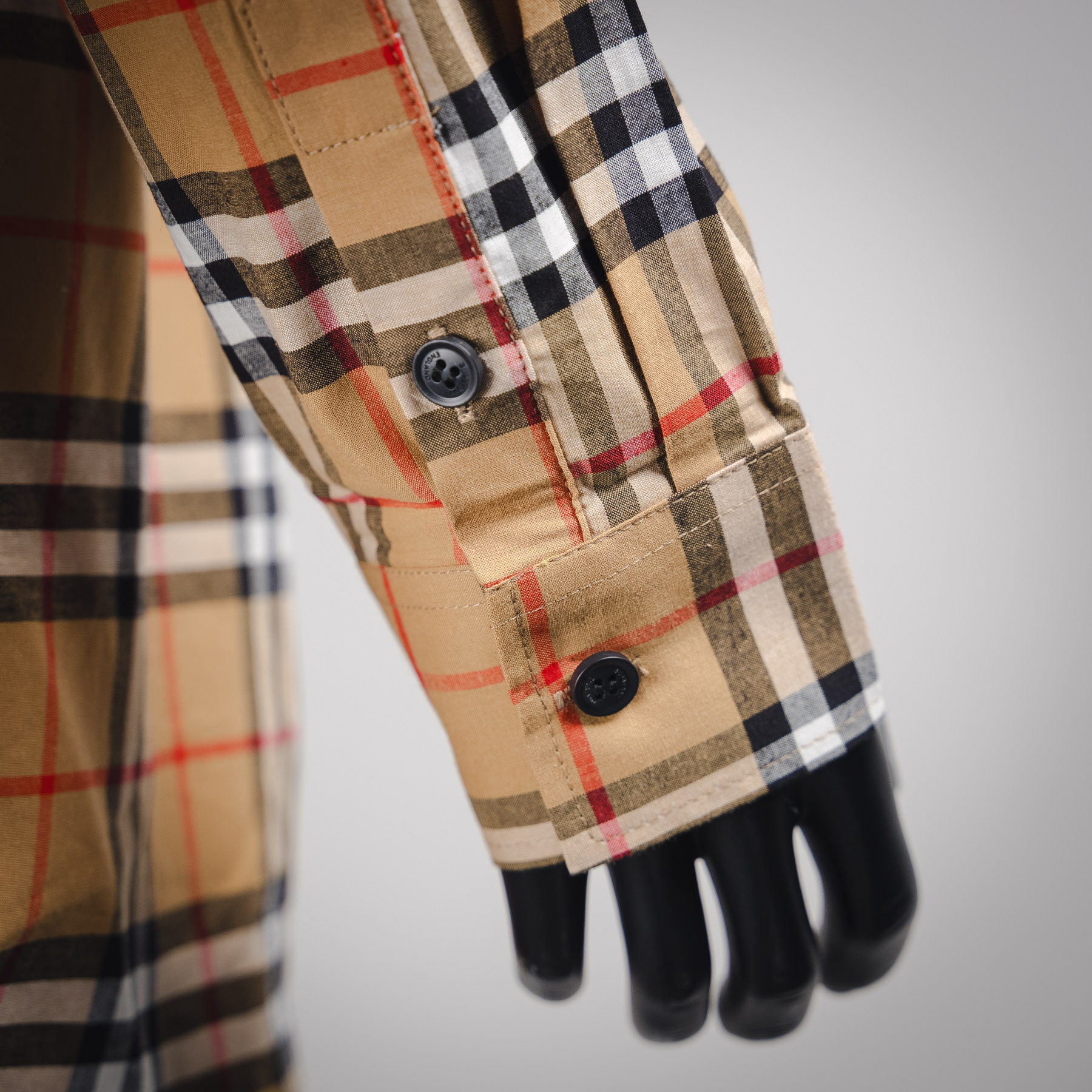 Burberry/巴宝莉BBR 25ss经典款霓虹彩虹条长袖衬衫