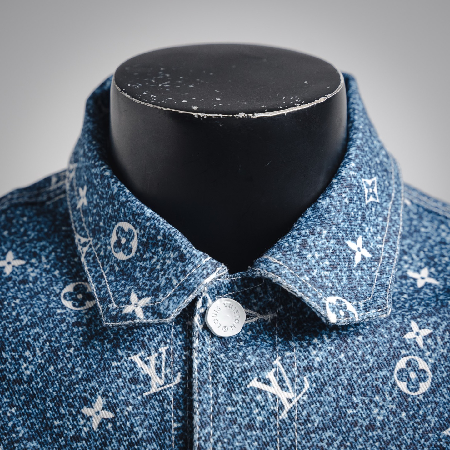 Louis Vuitton 路易威登25ss星空渐变LV牛仔衬衫拼色衬衫外套