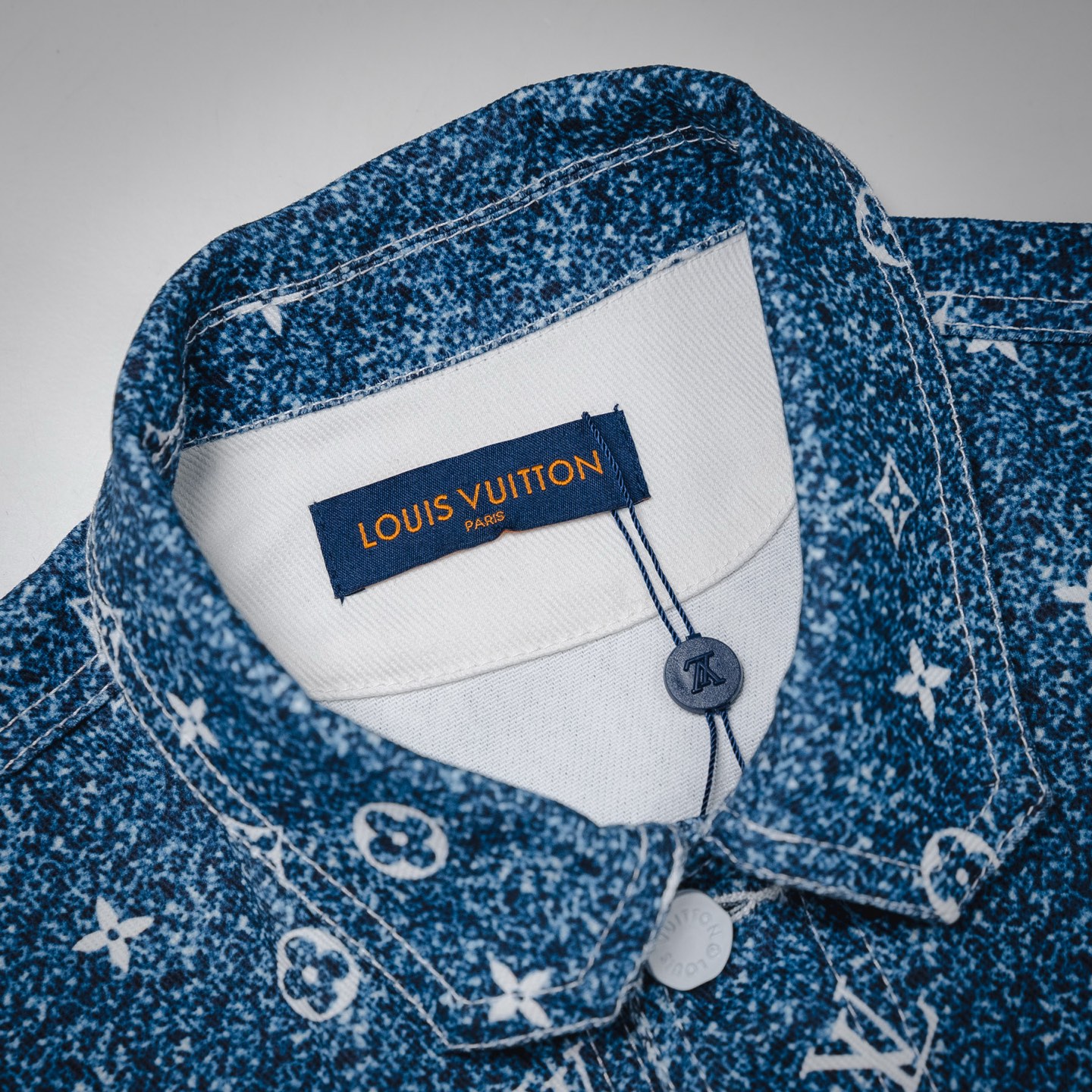Louis Vuitton 路易威登25ss星空渐变LV牛仔衬衫拼色衬衫外套