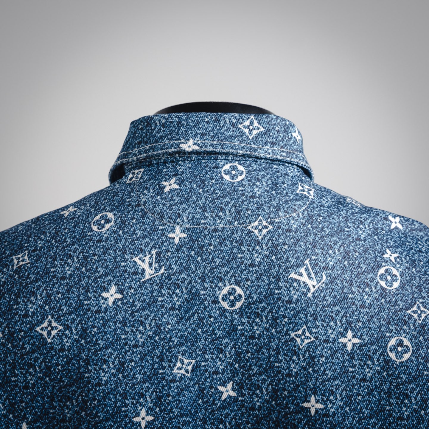 Louis Vuitton 路易威登25ss星空渐变LV牛仔衬衫拼色衬衫外套