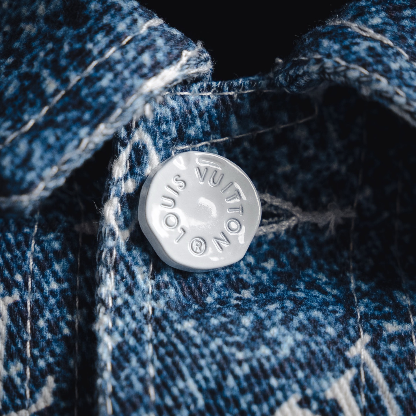 Louis Vuitton 路易威登25ss星空渐变LV牛仔衬衫拼色衬衫外套