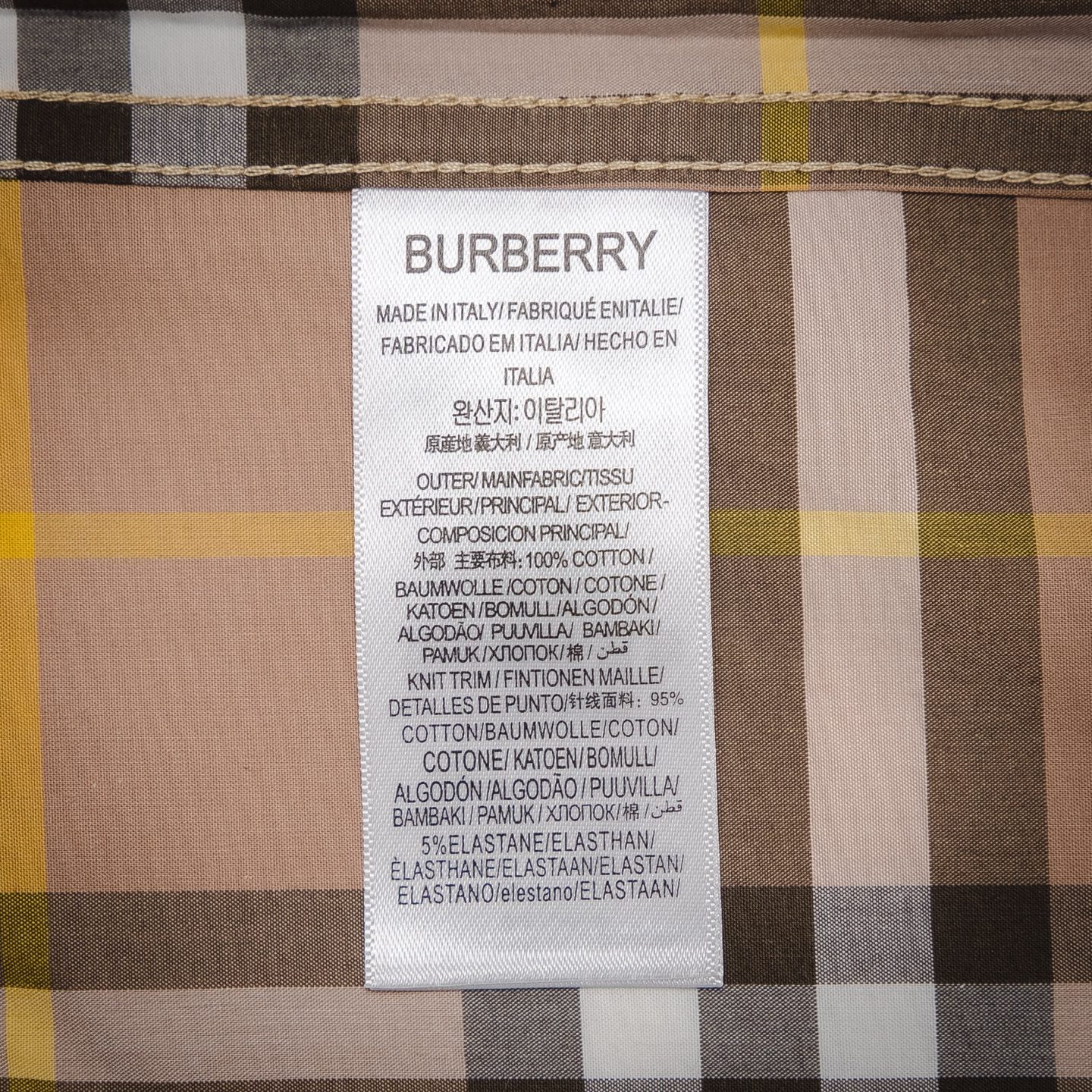 Burberry/巴宝莉 BBr 25ss新款条纹长袖衬衫