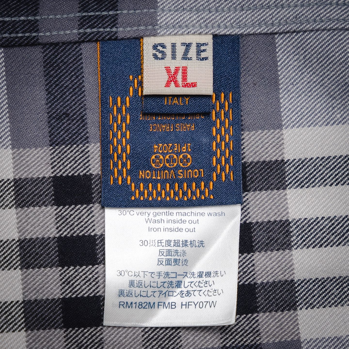 Louis Vuitton /路易威登LV25ss格纹字母法兰绒衬衫外套