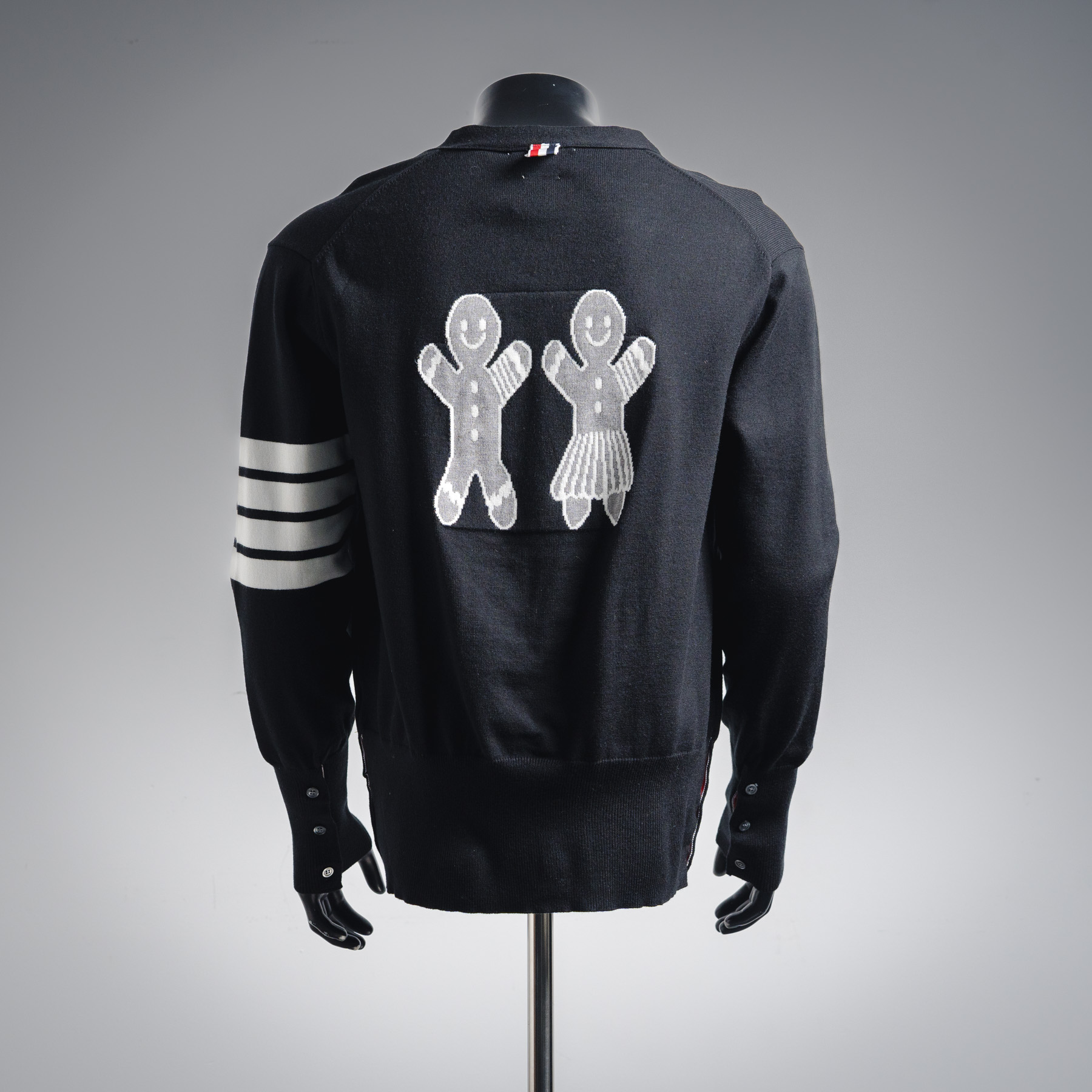 ThomBrowne TB 25ss煎饼人图案开衫外套毛衣