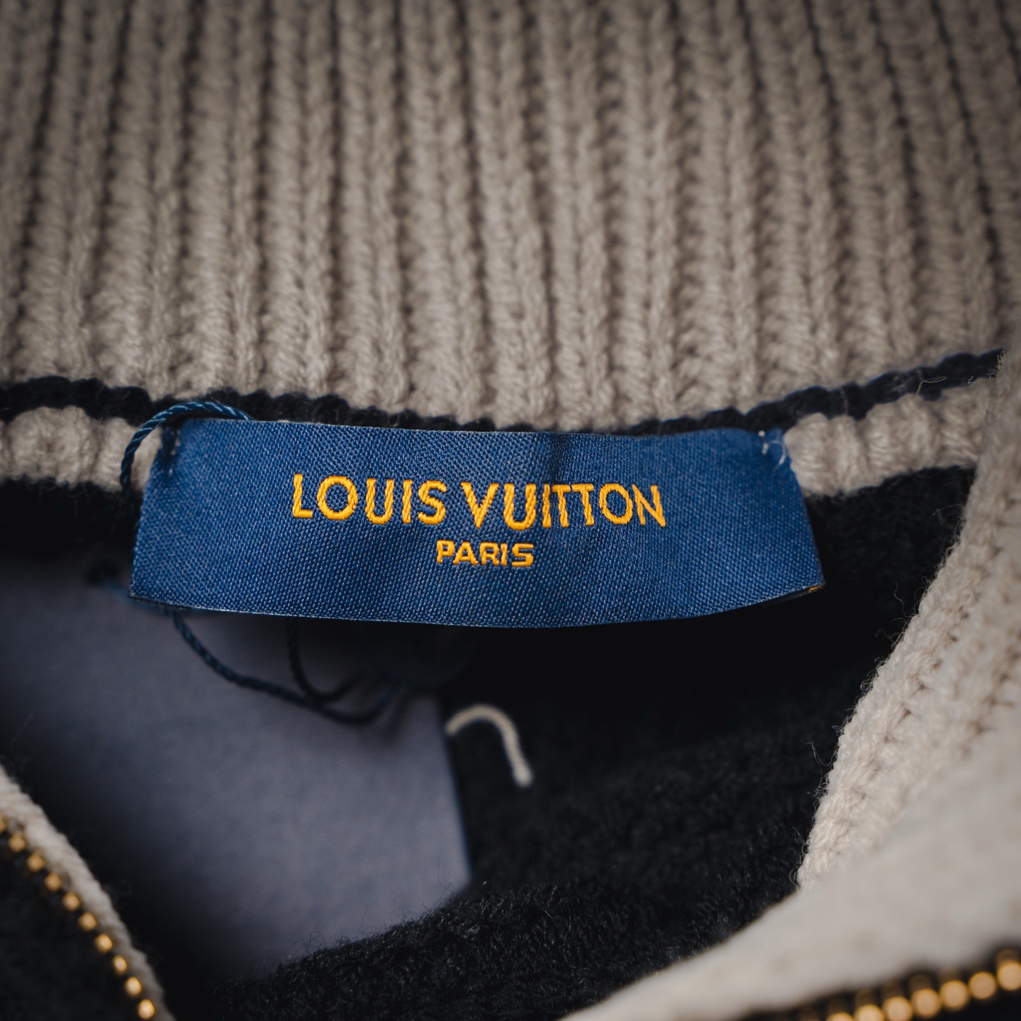 LOUIS VUITTON LV绵羊毛混纺半拉链套头针织毛衣