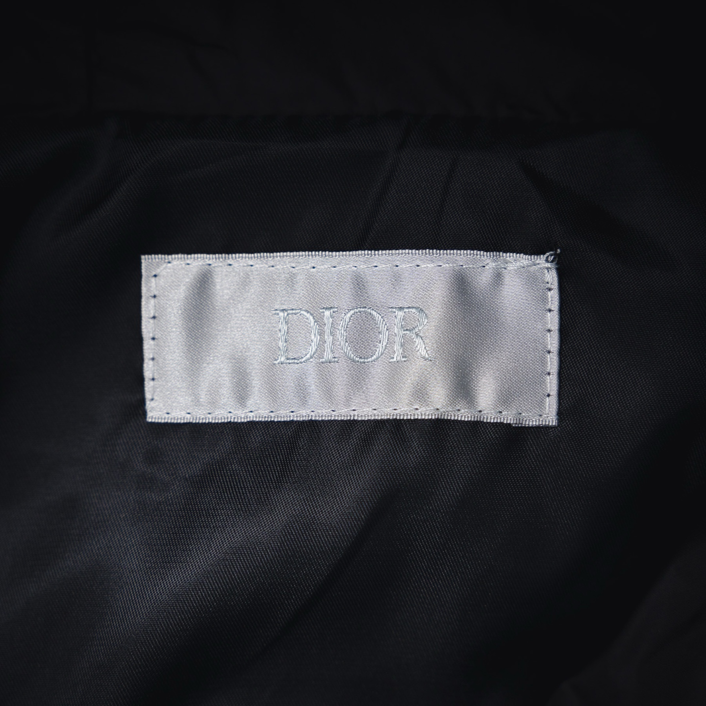 Dior/迪奥 胸前字母logo满印拼接连帽外套 黑色