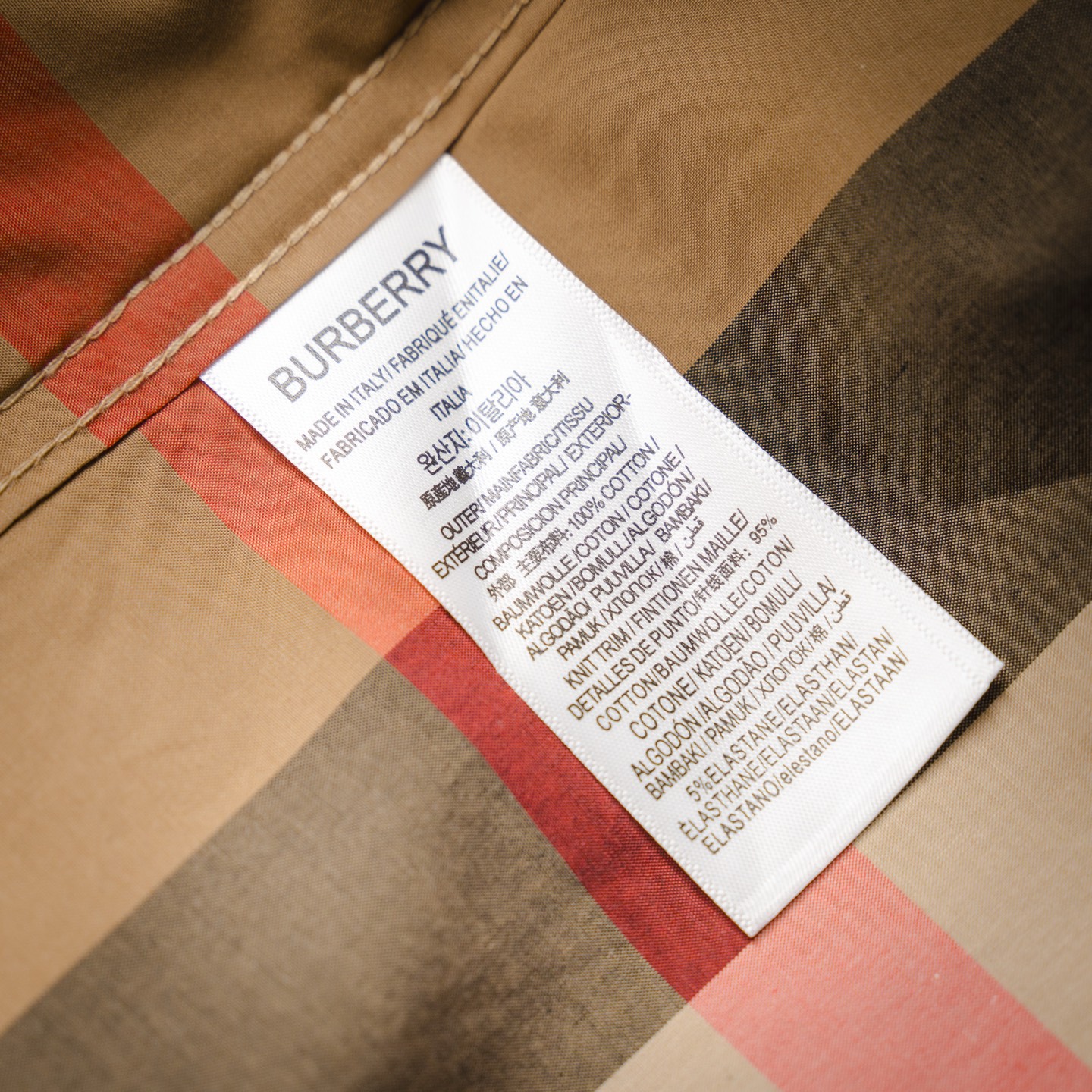 Burberry/巴宝莉 BBR25ss经典大格纹衬衫