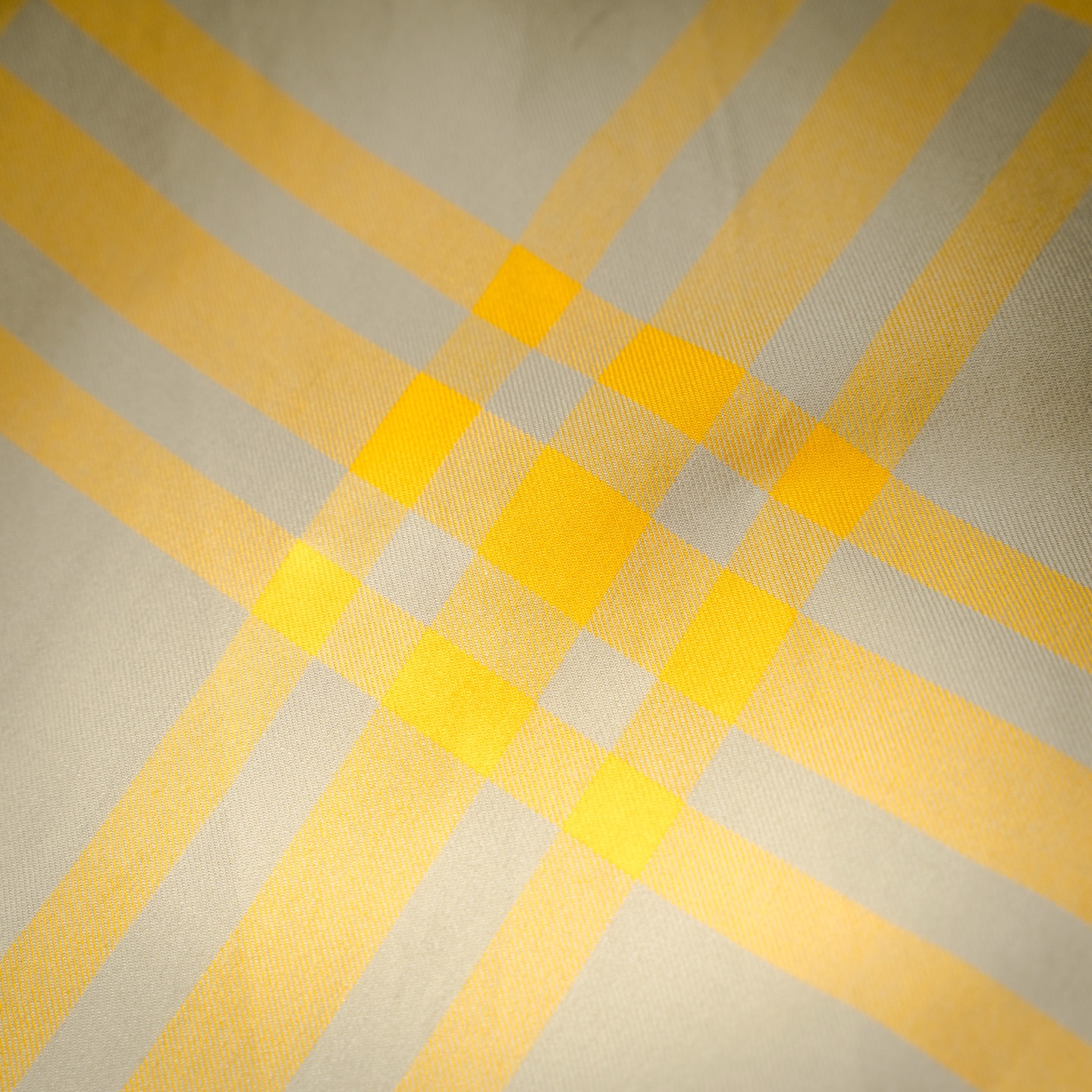 Burberry/巴宝莉bbr25ss 斜格纹黄色长袖衬衫
