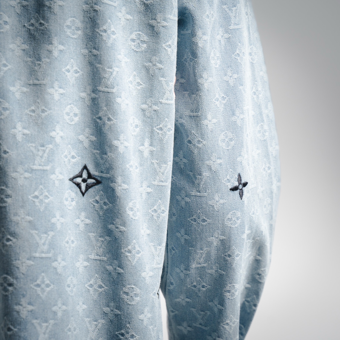 Louis Vuitton 路易威登 LV 25ss满印提花口袋刺绣牛仔衬衫外套