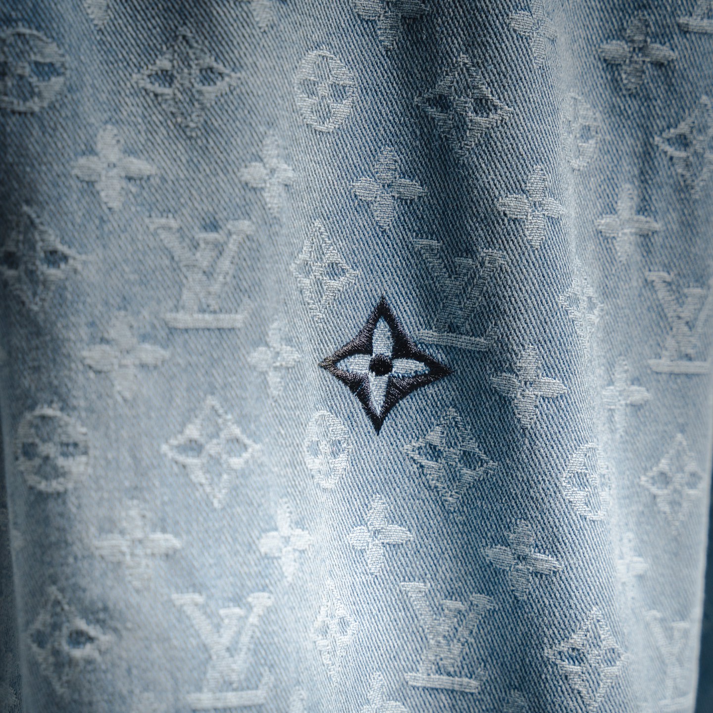 Louis Vuitton 路易威登 LV 25ss满印提花口袋刺绣牛仔衬衫外套