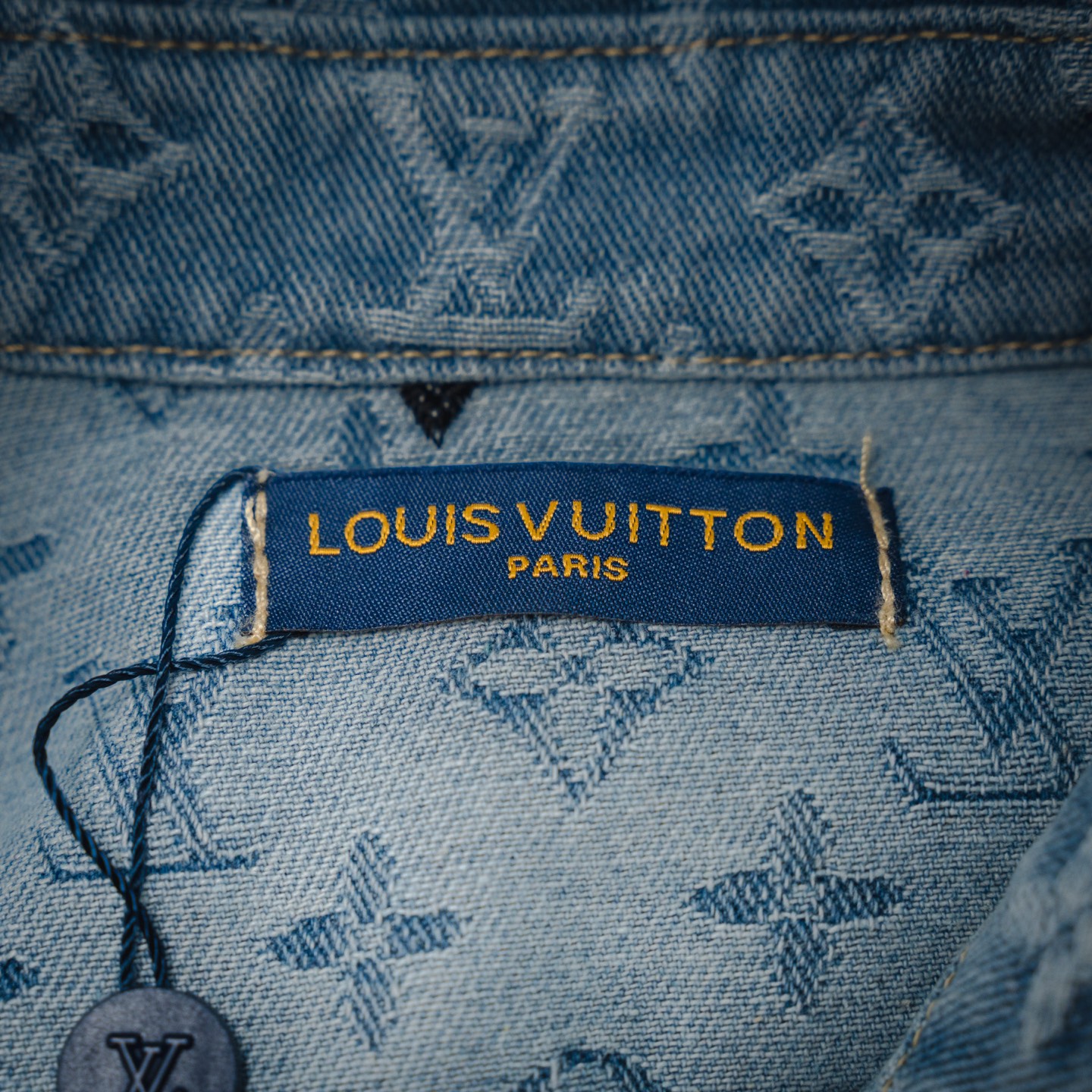 Louis Vuitton 路易威登 LV 25ss满印提花口袋刺绣牛仔衬衫外套