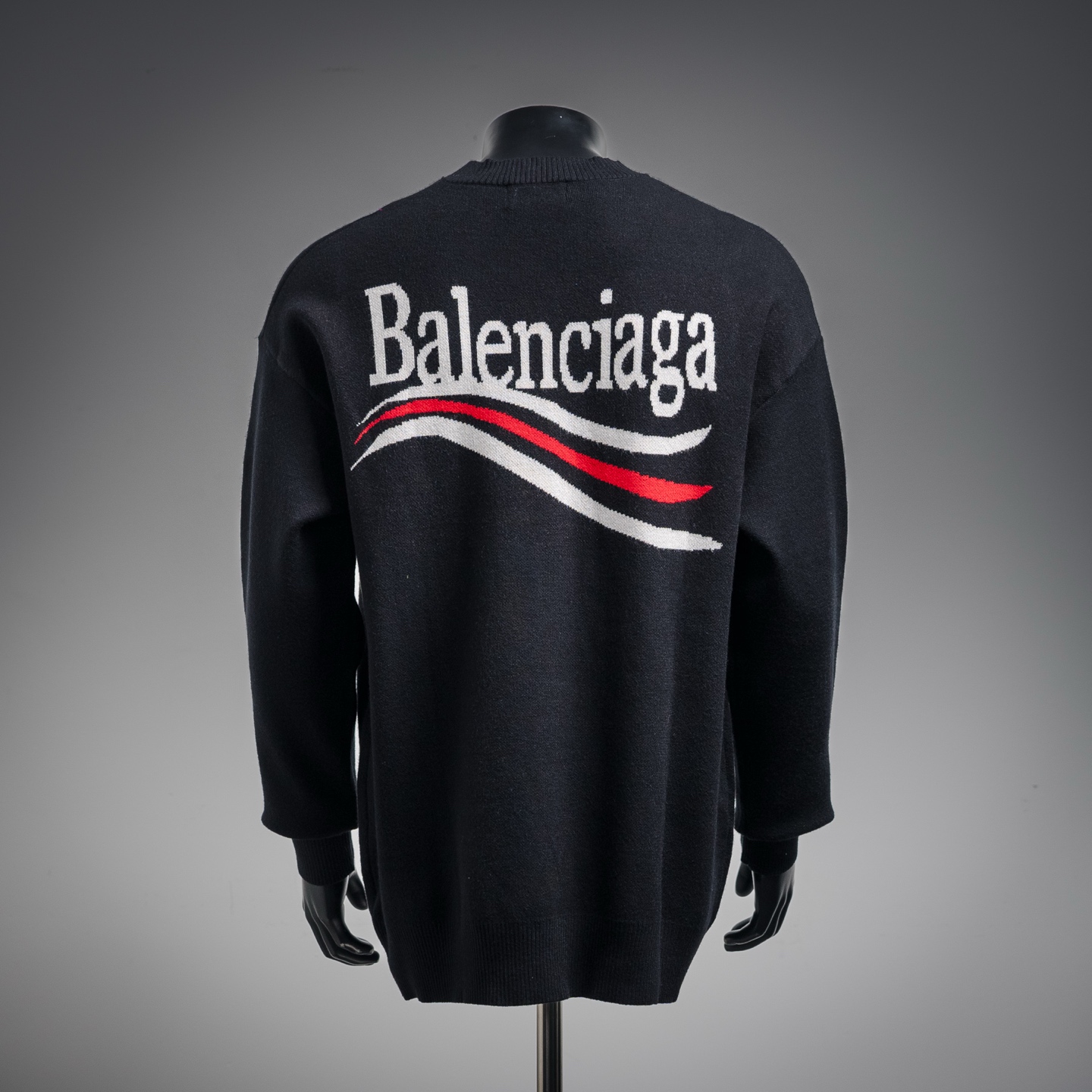 Balenciaga 巴黎世家BLCG25ss新款提花可乐字母针织衫毛衣 黑色 蓝色